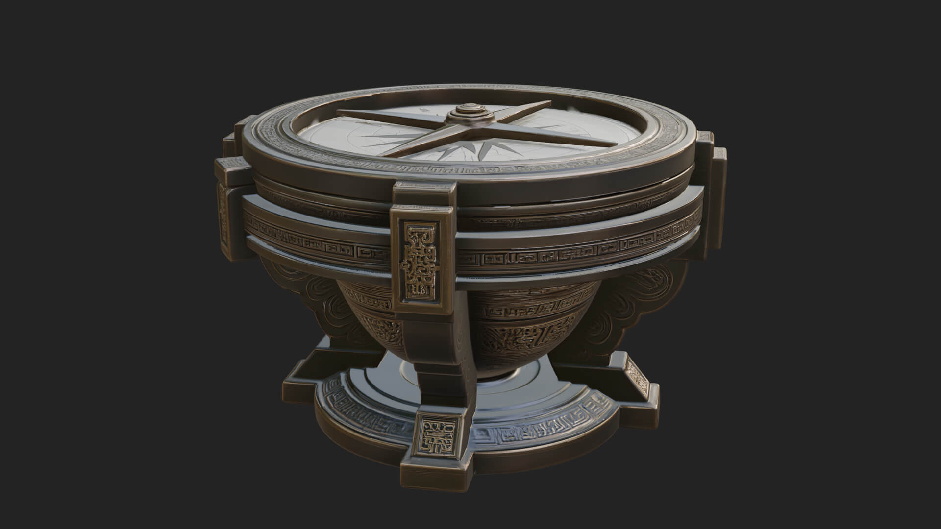 Pedestal Sundial Stand Model Design 3 3D Print Model 3D Model