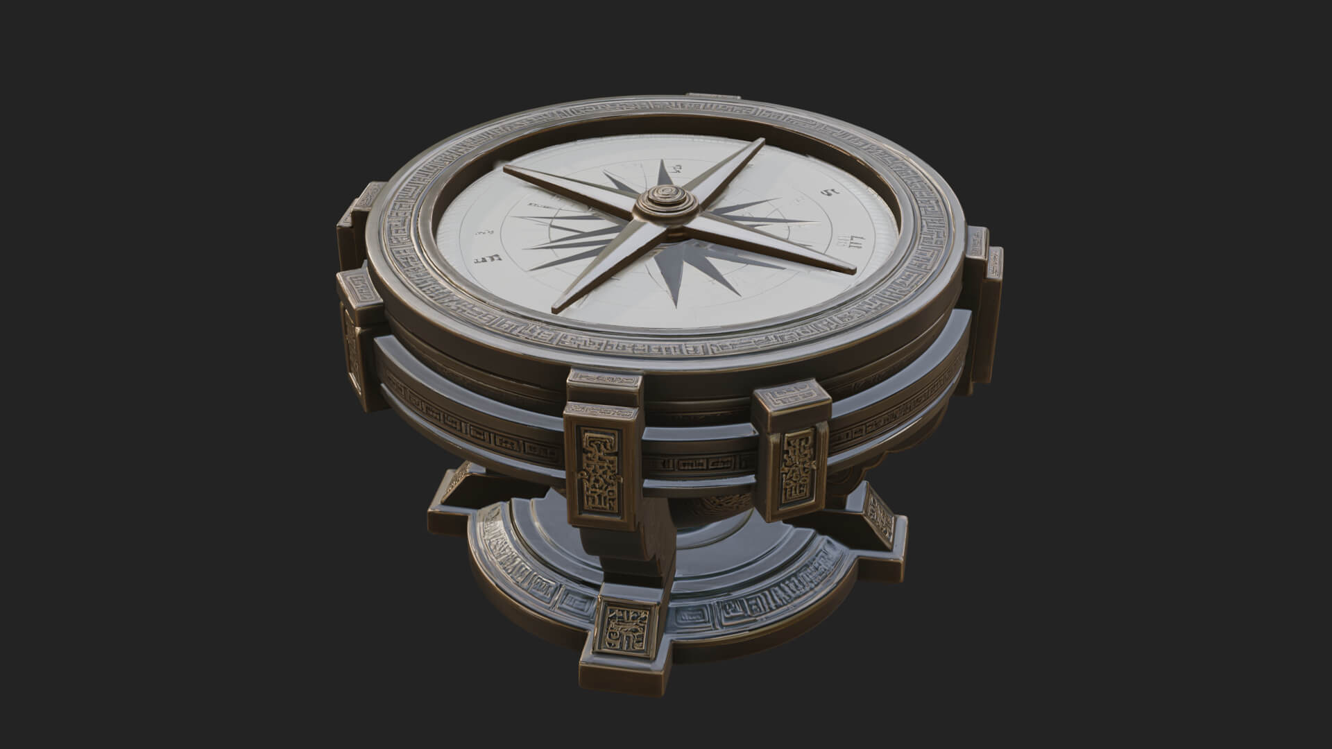 Pedestal Sundial Stand Model Design 3 3D Print Model 3D Model