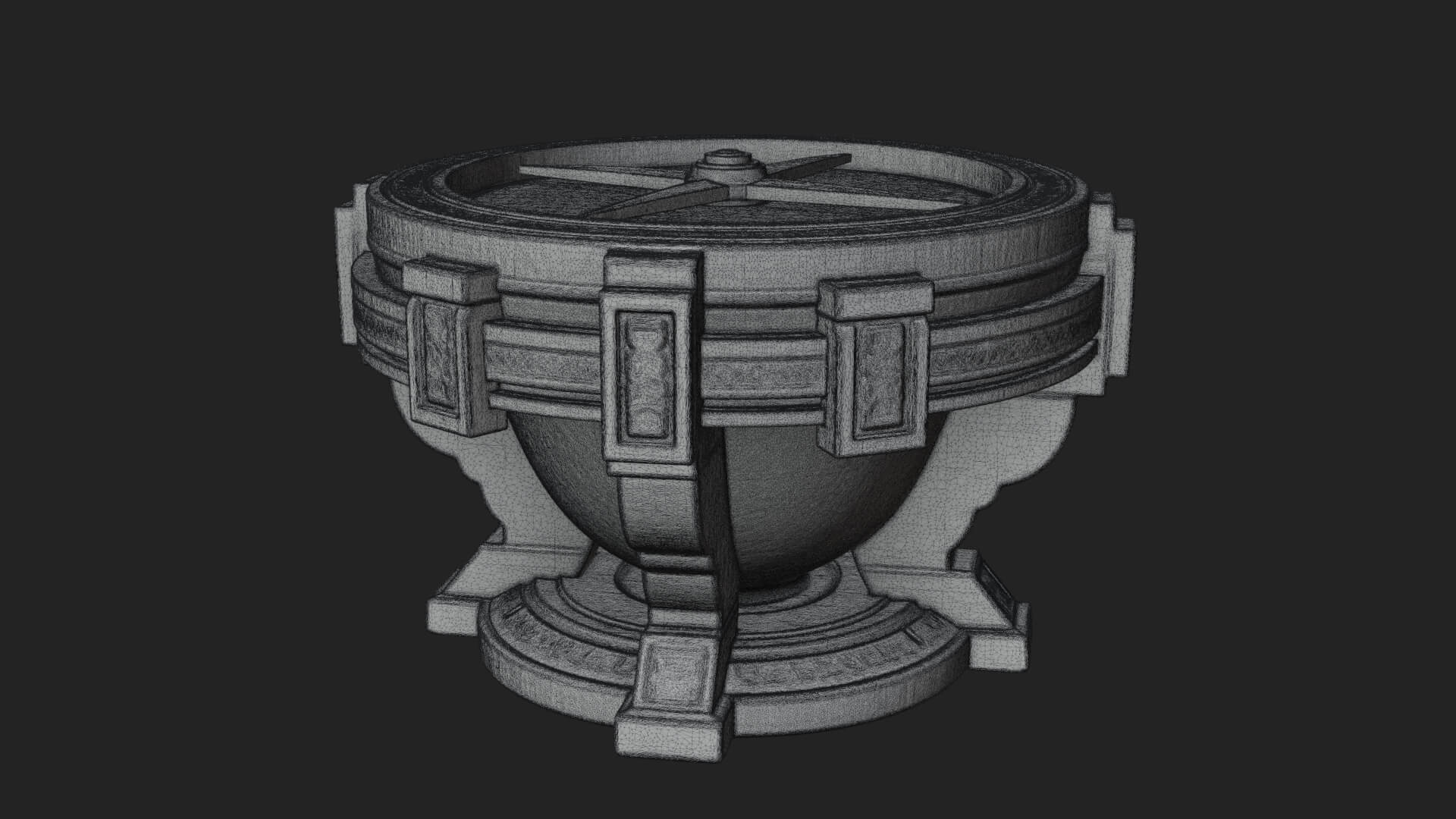 Pedestal Sundial Stand Model Design 3 3D Print Model 3D Model