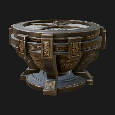 Pedestal Sundial Stand Model Design 3 3D Print Model
