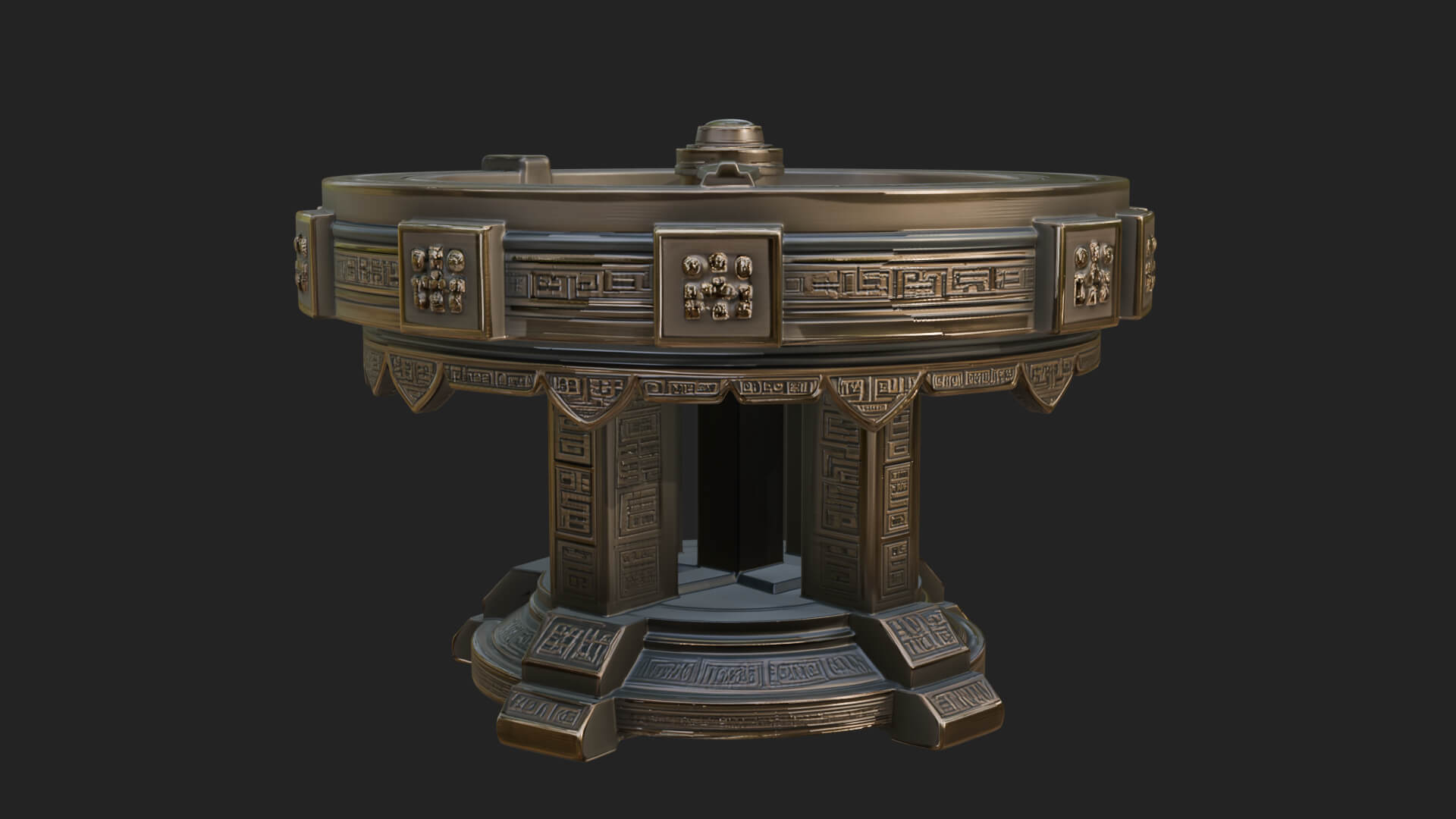 Pedestal Sundial Stand Model Design 4 3D Print Model 3D Model