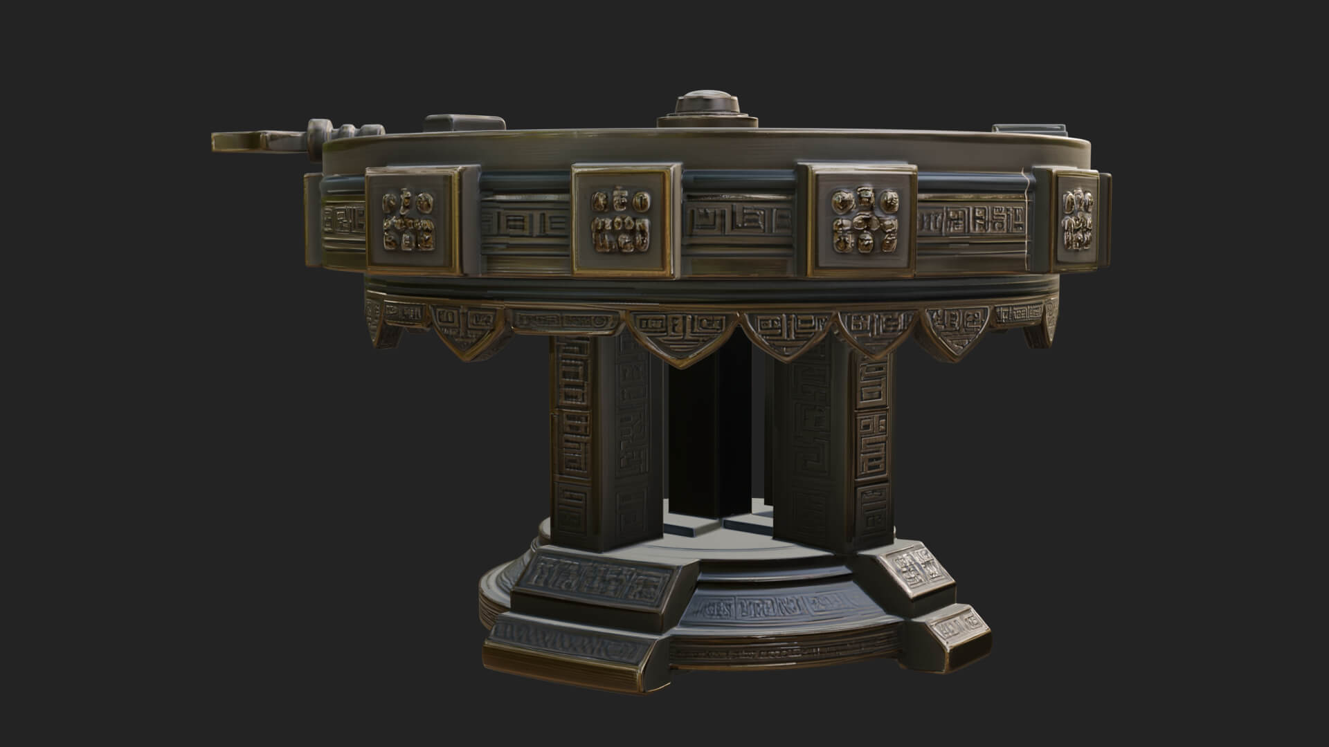 Pedestal Sundial Stand Model Design 4 3D Print Model 3D Model