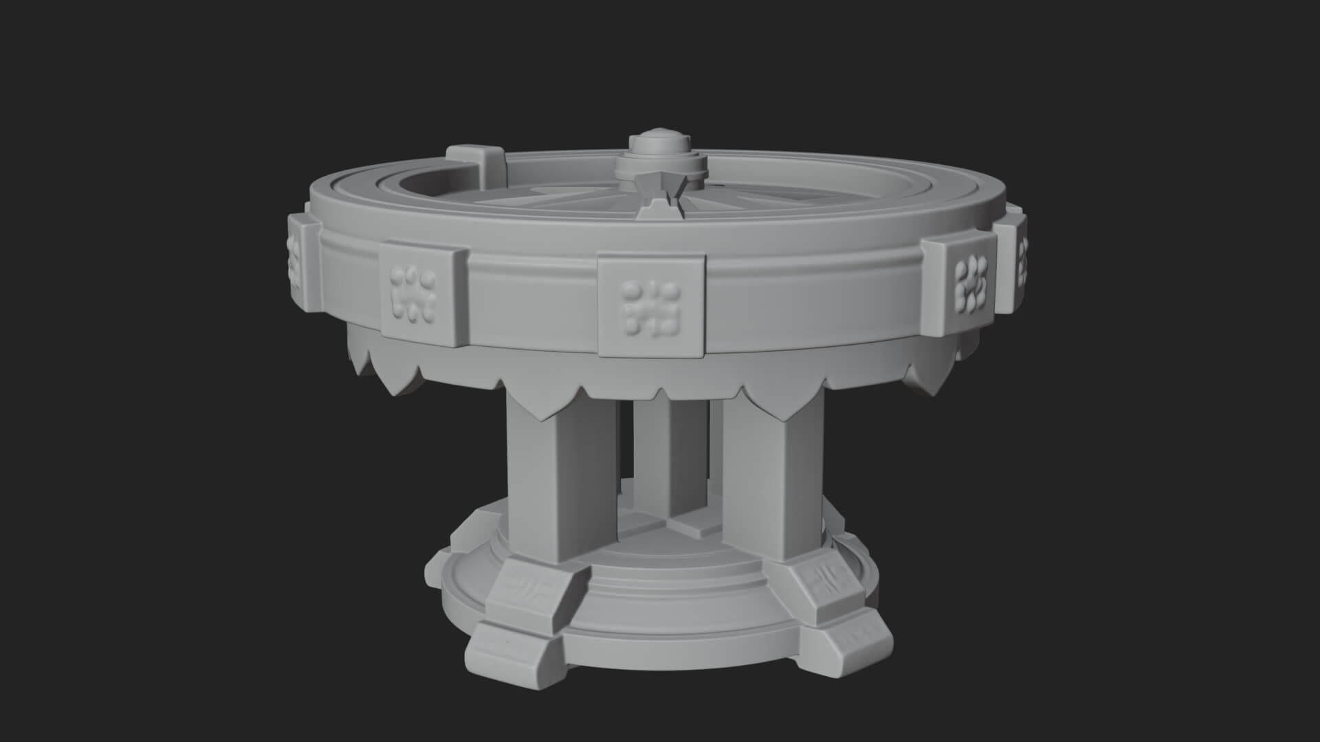 Pedestal Sundial Stand Model Design 4 3D Print Model 3D Model