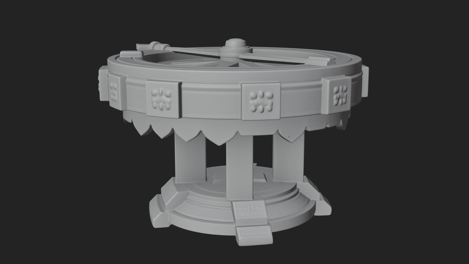 Pedestal Sundial Stand Model Design 4 3D Print Model 3D Model