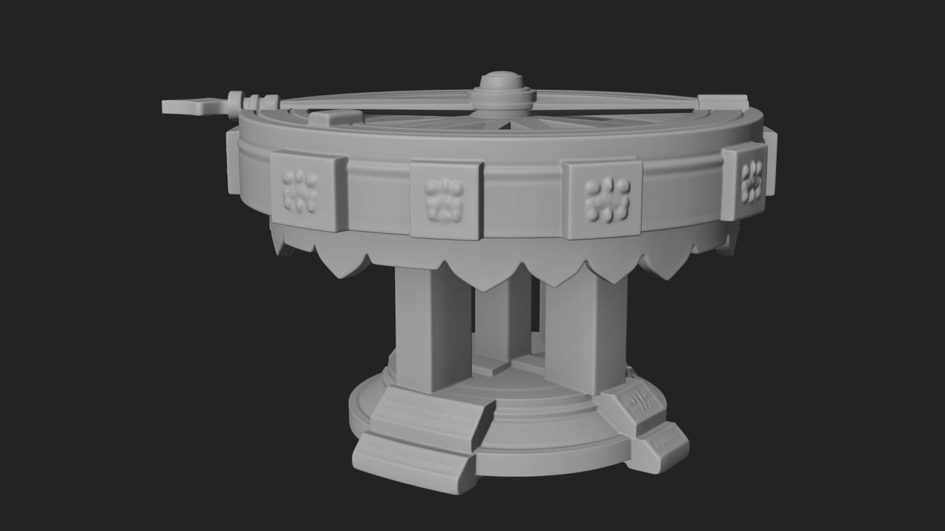 Pedestal Sundial Stand Model Design 4 3D Print Model 3D Model