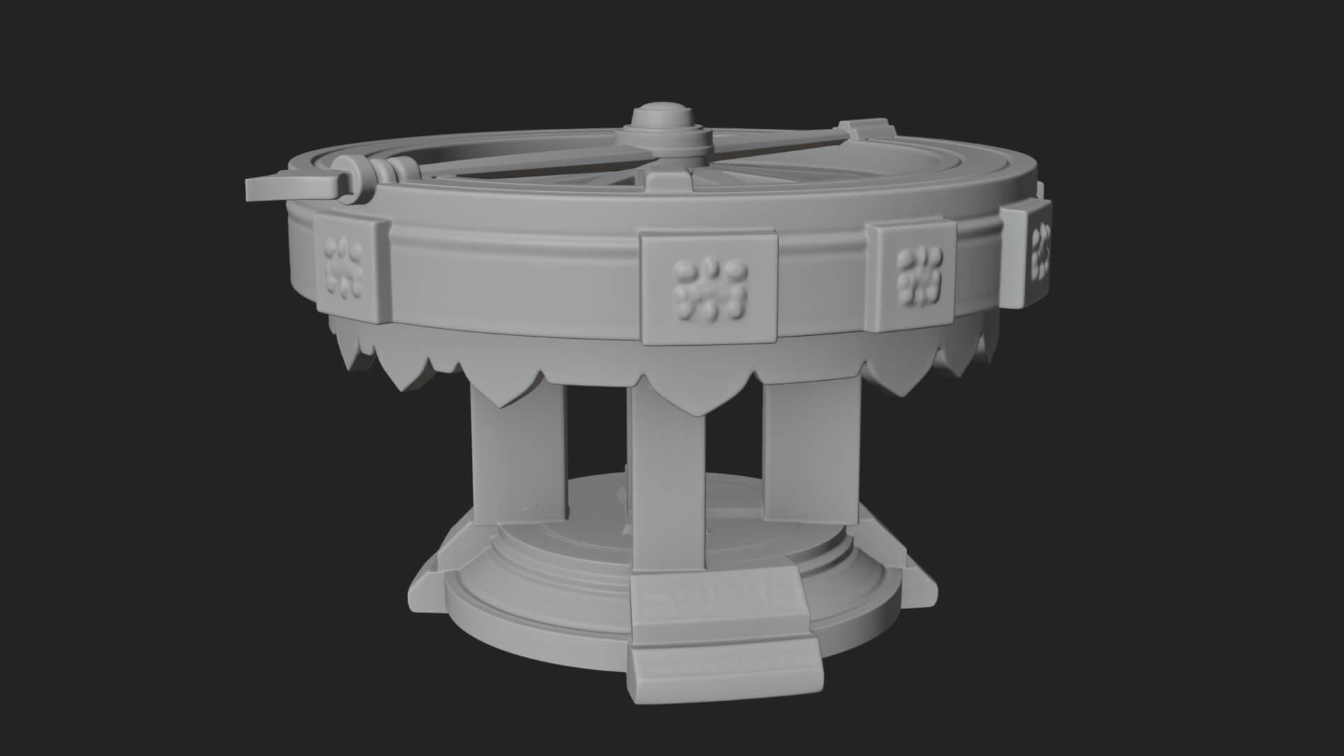Pedestal Sundial Stand Model Design 4 3D Print Model 3D Model