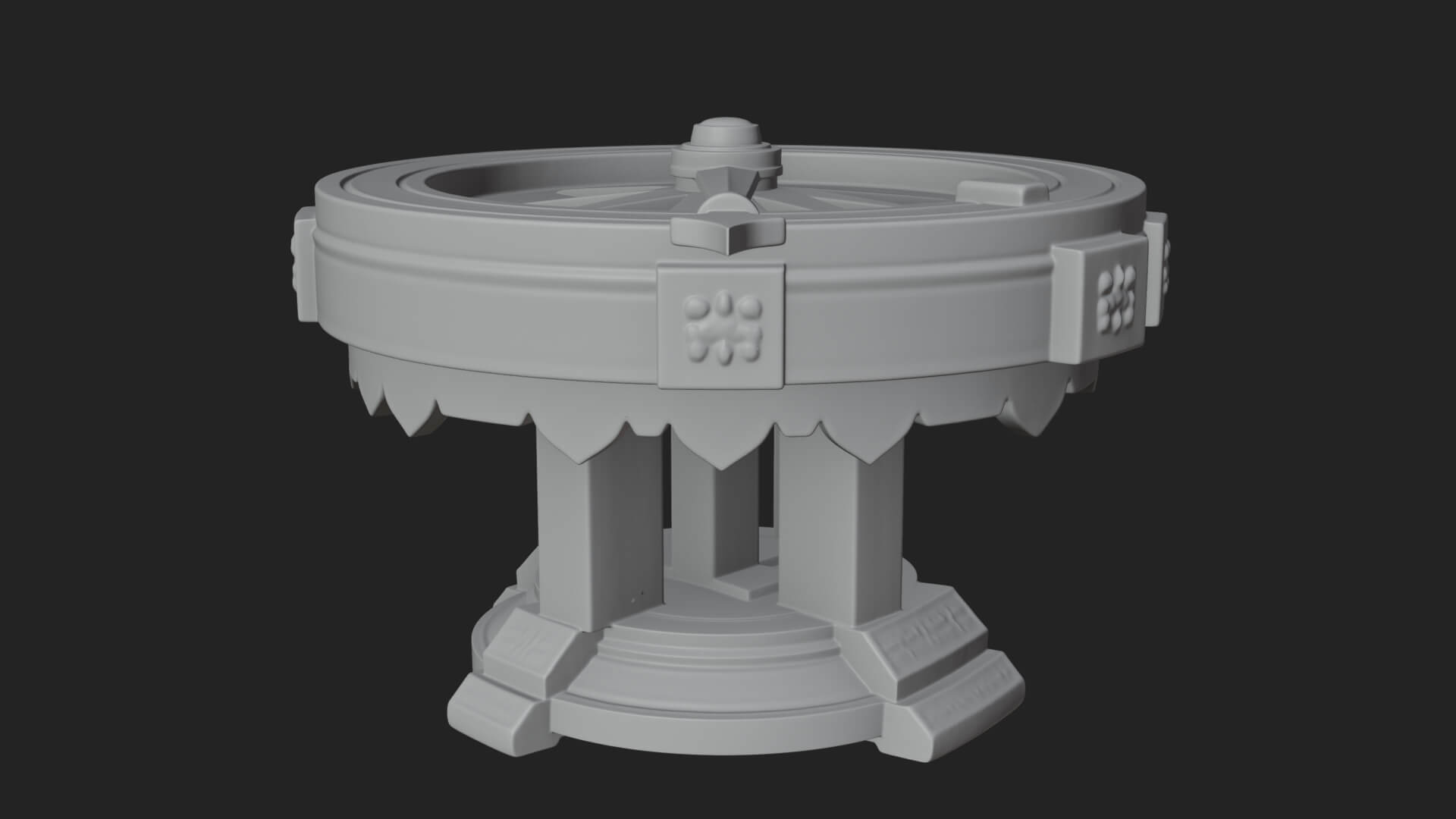Pedestal Sundial Stand Model Design 4 3D Print Model 3D Model