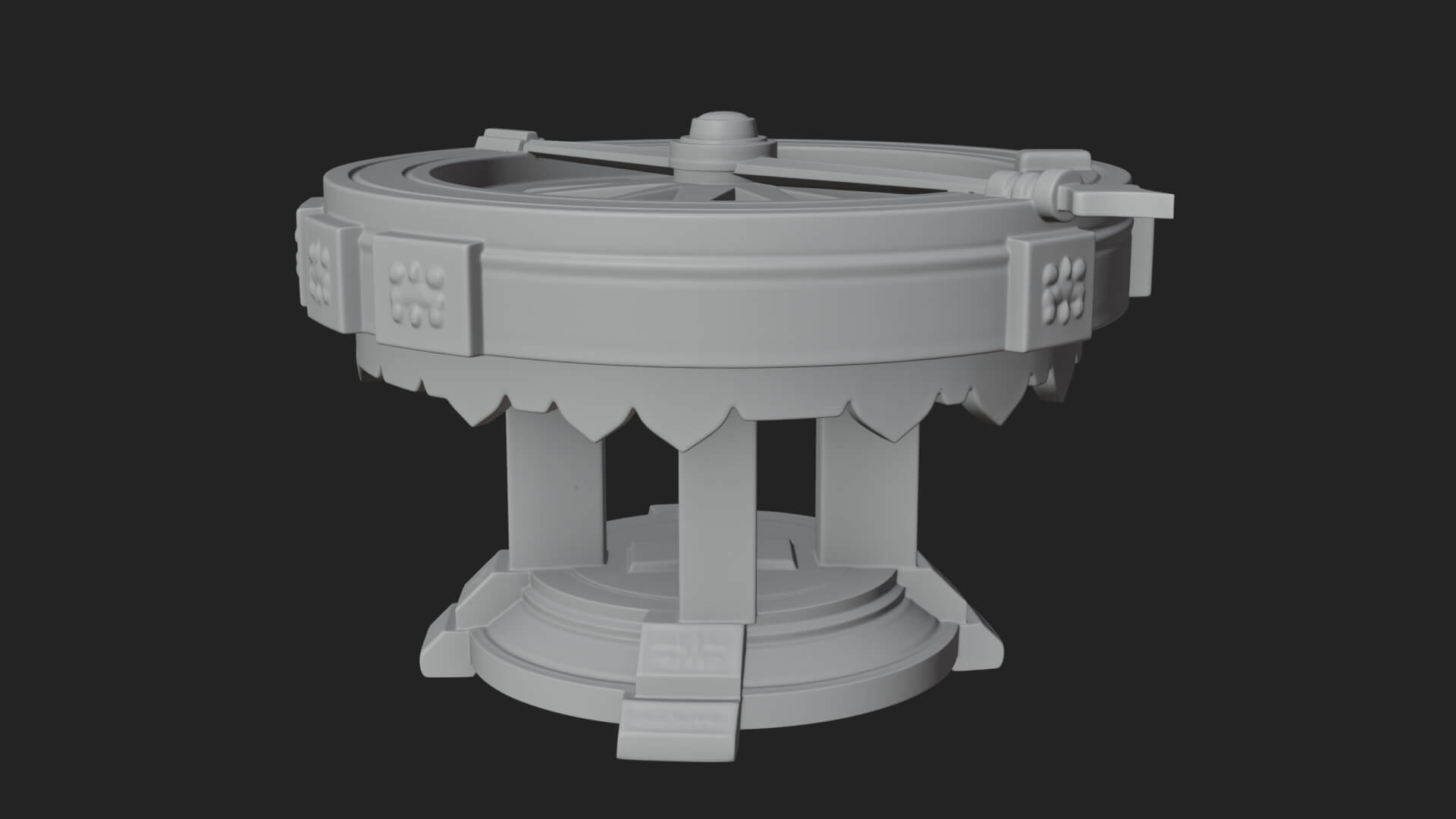 Pedestal Sundial Stand Model Design 4 3D Print Model 3D Model