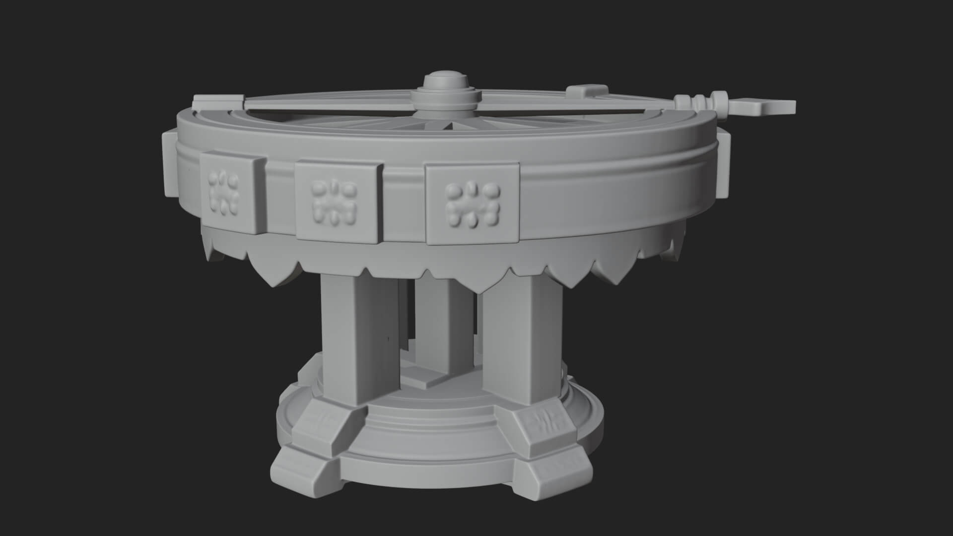 Pedestal Sundial Stand Model Design 4 3D Print Model 3D Model