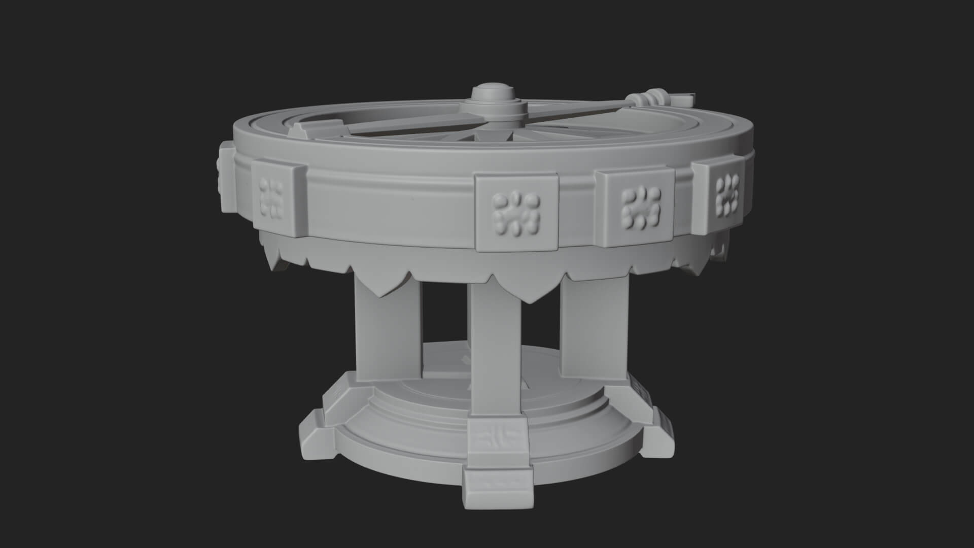 Pedestal Sundial Stand Model Design 4 3D Print Model 3D Model