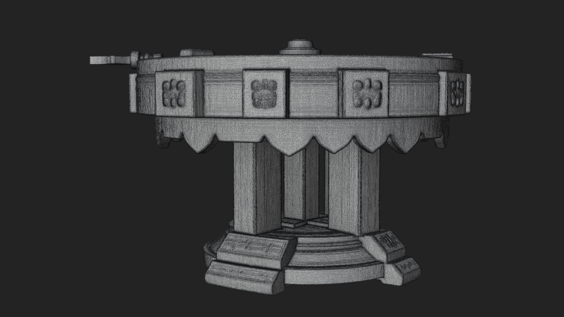 Pedestal Sundial Stand Model Design 4 3D Print Model 3D Model