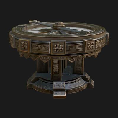 Pedestal Sundial Stand Model Design 4 3D Print Model