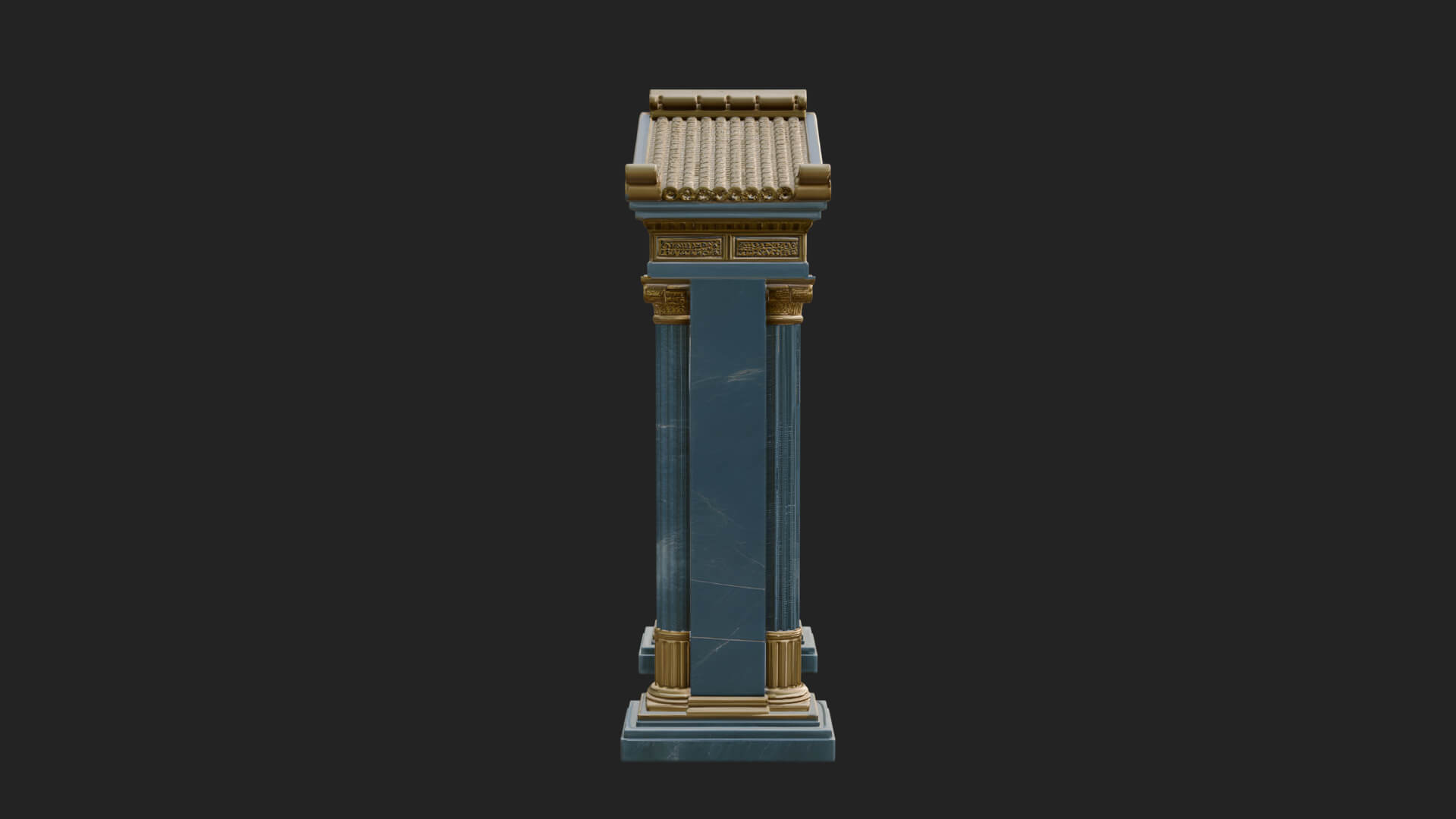 Pedimented Stone Arch Design 1 3D Print Model 3D Model