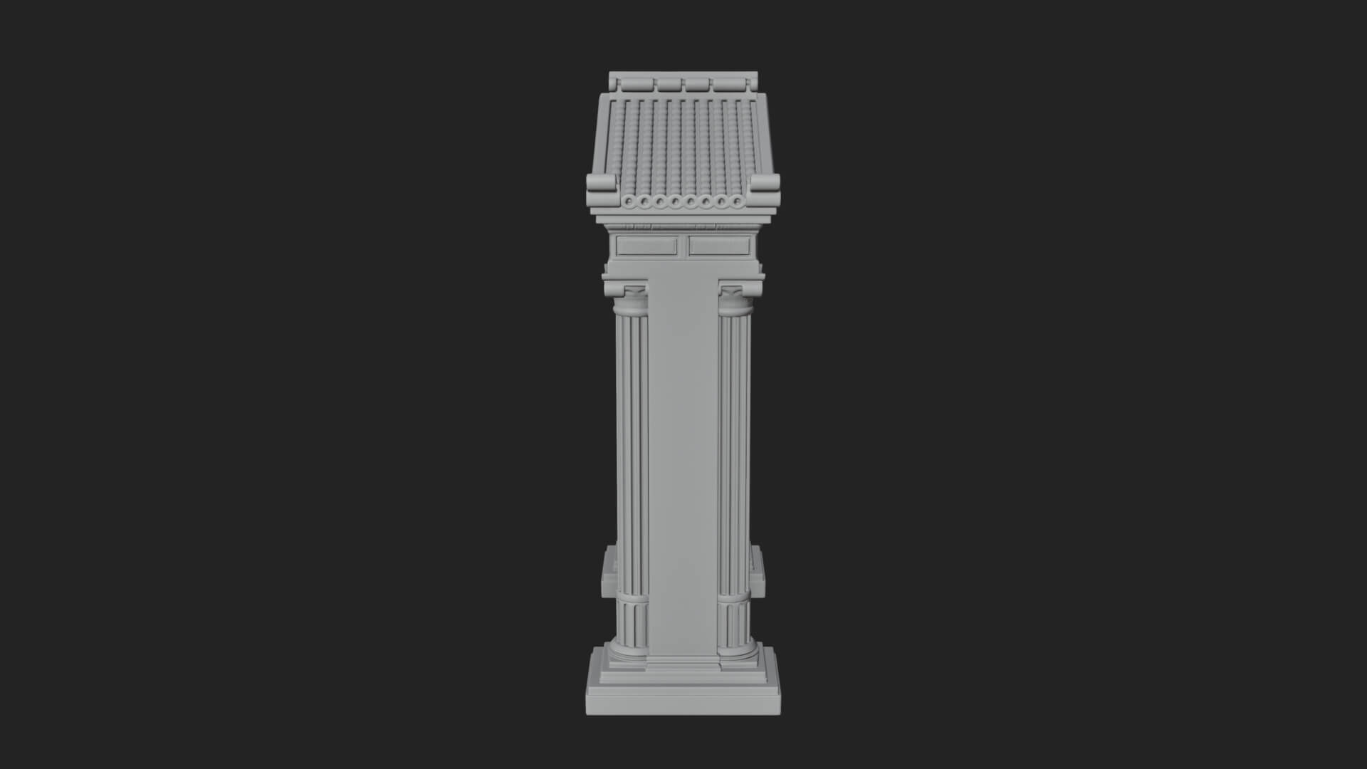 Pedimented Stone Arch Design 1 3D Print Model 3D Model