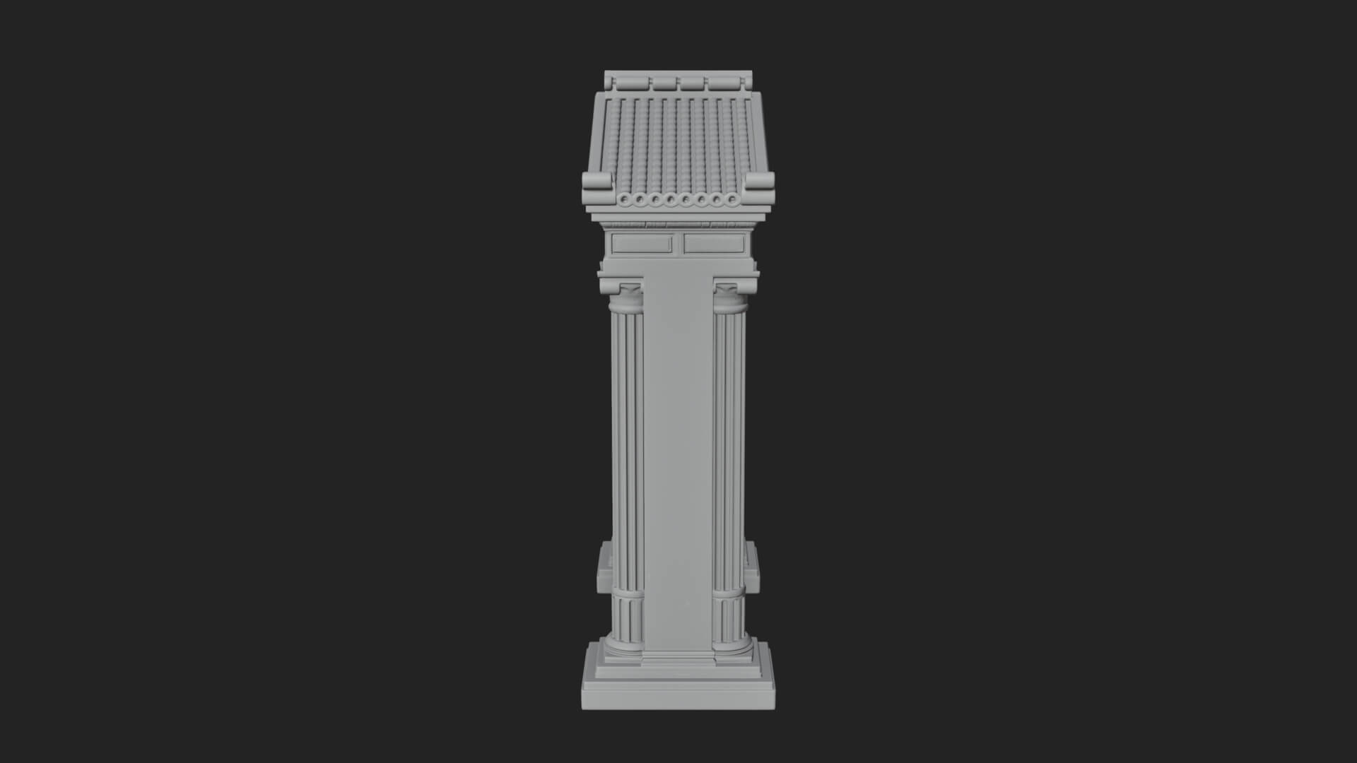Pedimented Stone Arch Design 1 3D Print Model 3D Model