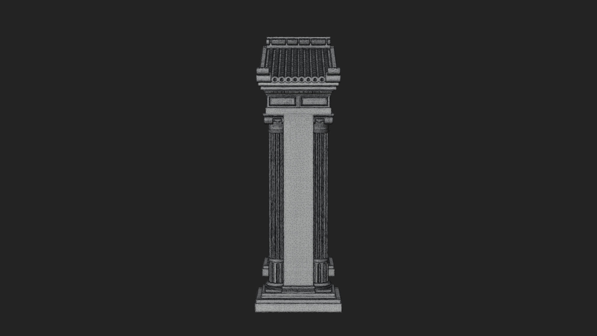 Pedimented Stone Arch Design 1 3D Print Model 3D Model