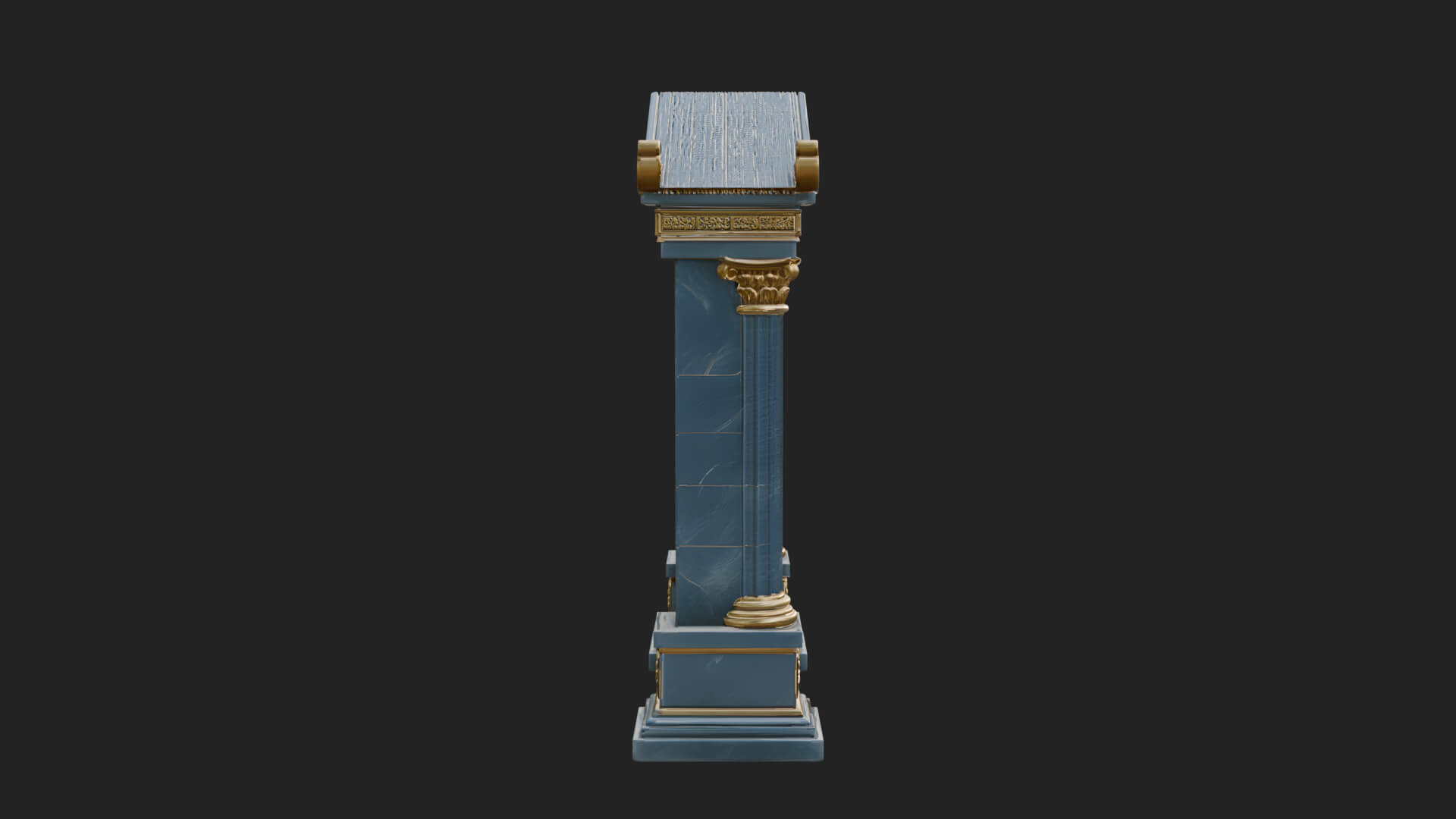 Pedimented Stone Arch Design 2 3D Print Model 3D Model