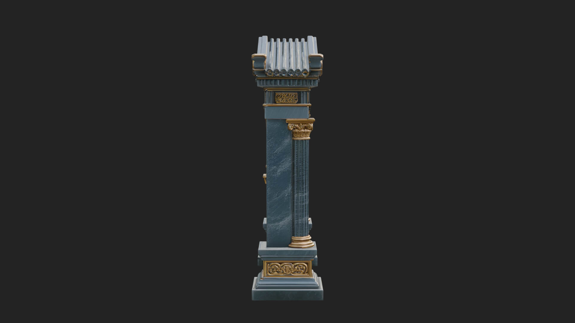 Pedimented Stone Arch Design 4 3D Print Model 3D Model