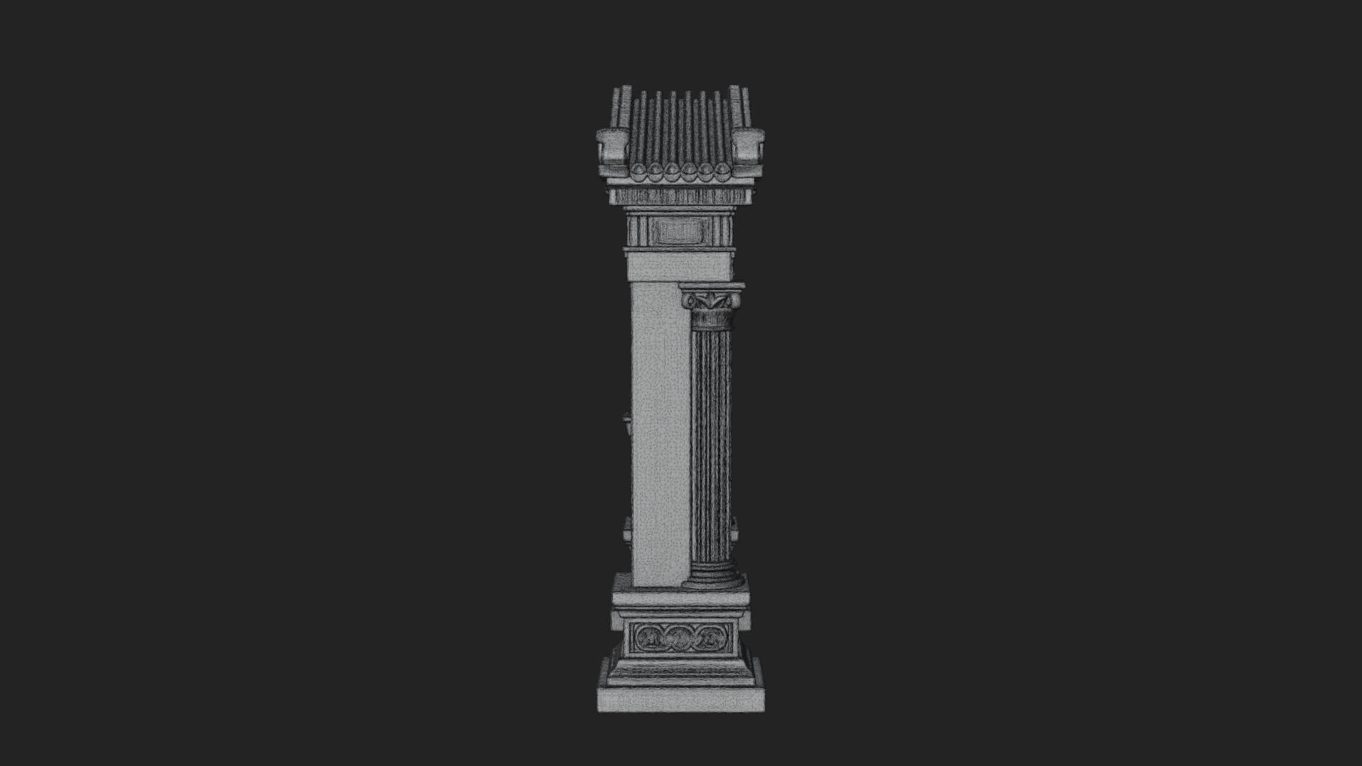 Pedimented Stone Arch Design 4 3D Print Model 3D Model