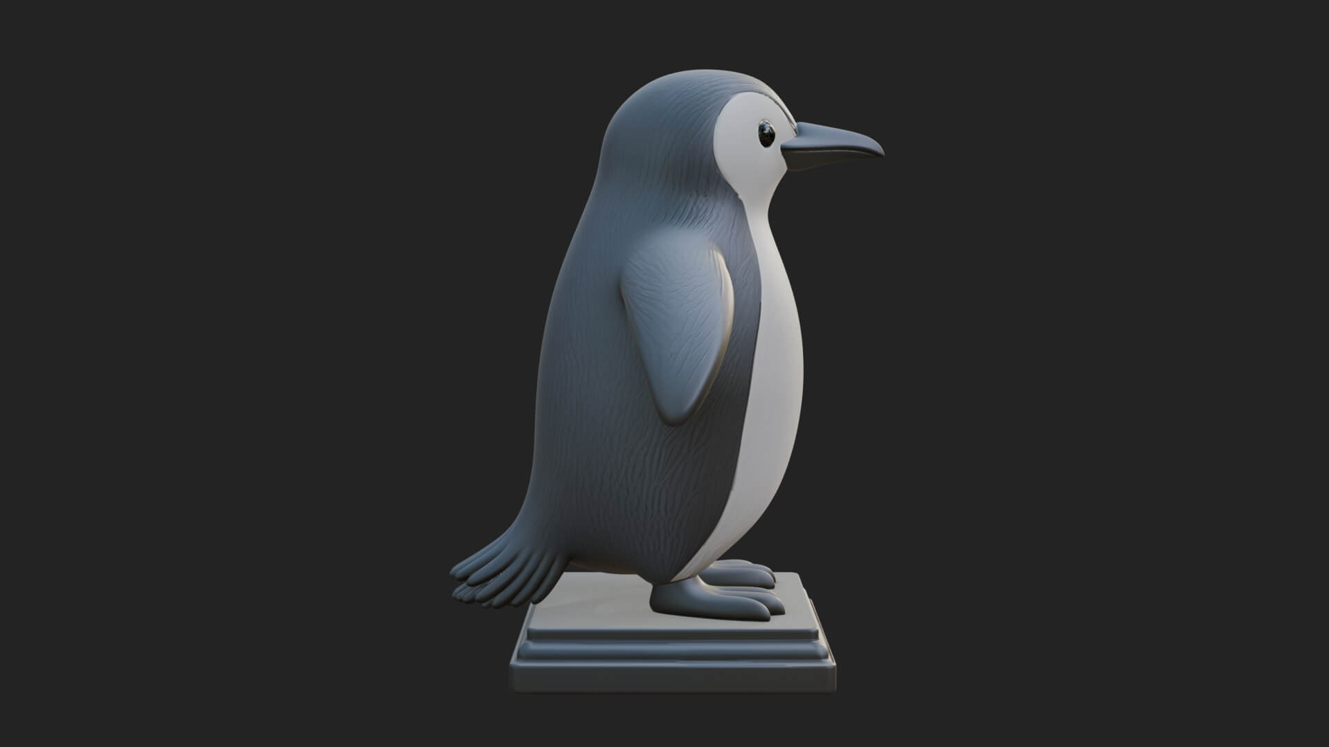 Penguin Bird Statue Design 4 3D Print Model 3D Model