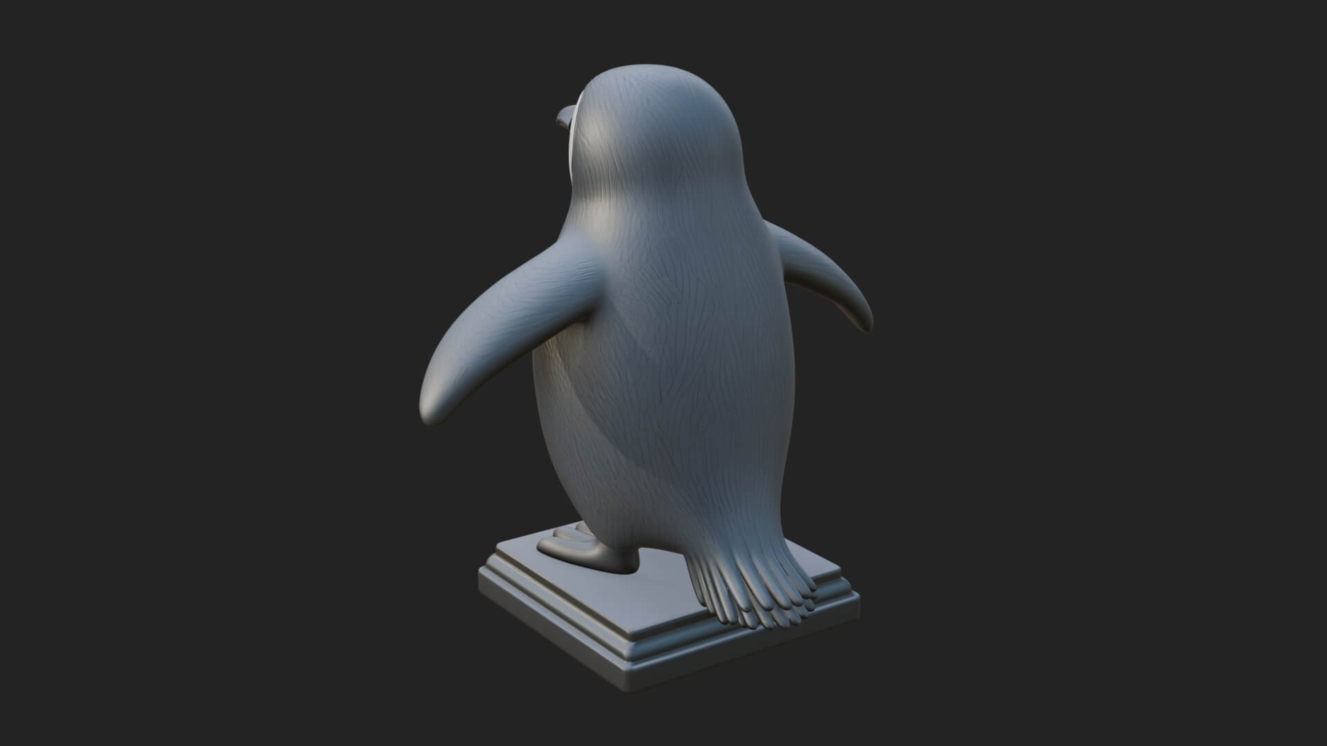 Penguin Bird Statue Design 4 3D Print Model 3D Model