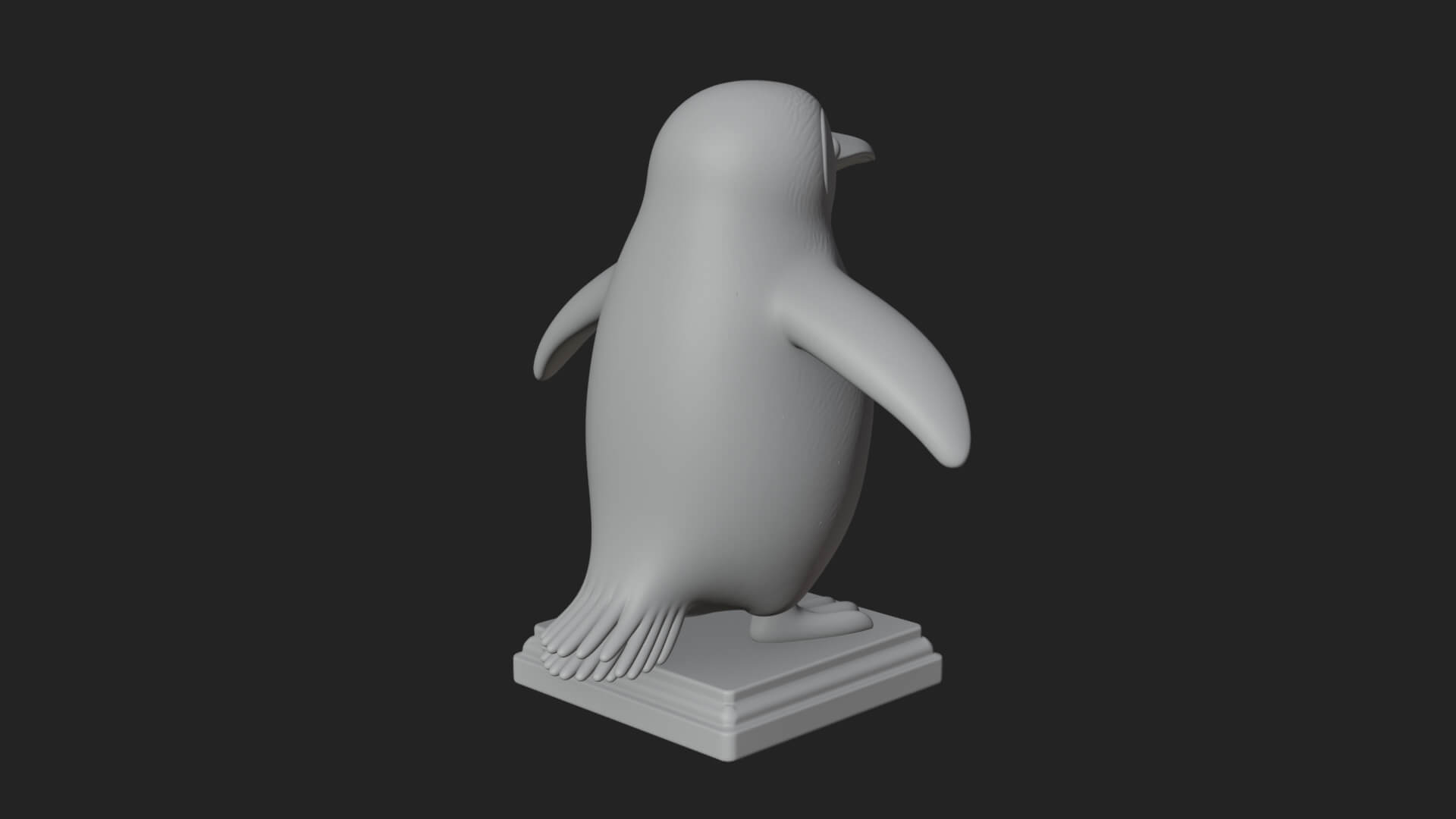Penguin Bird Statue Design 4 3D Print Model 3D Model