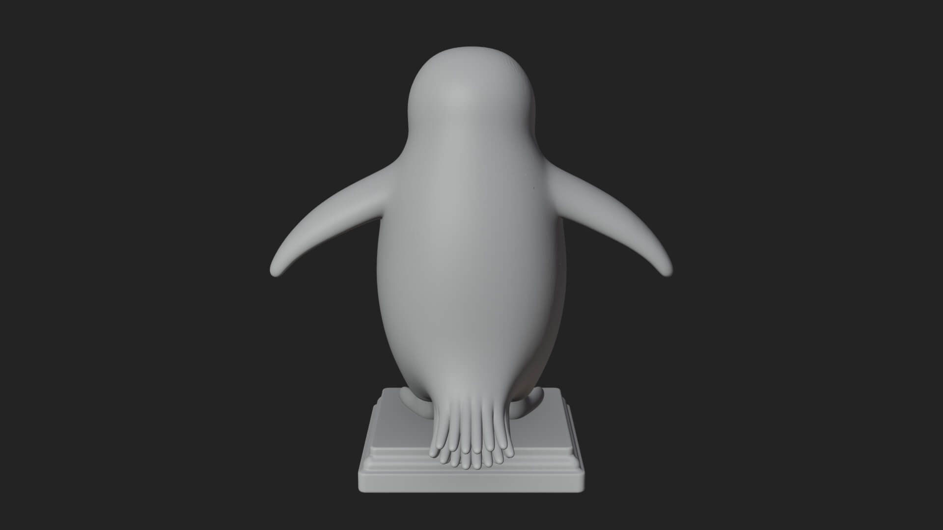 Penguin Bird Statue Design 4 3D Print Model 3D Model