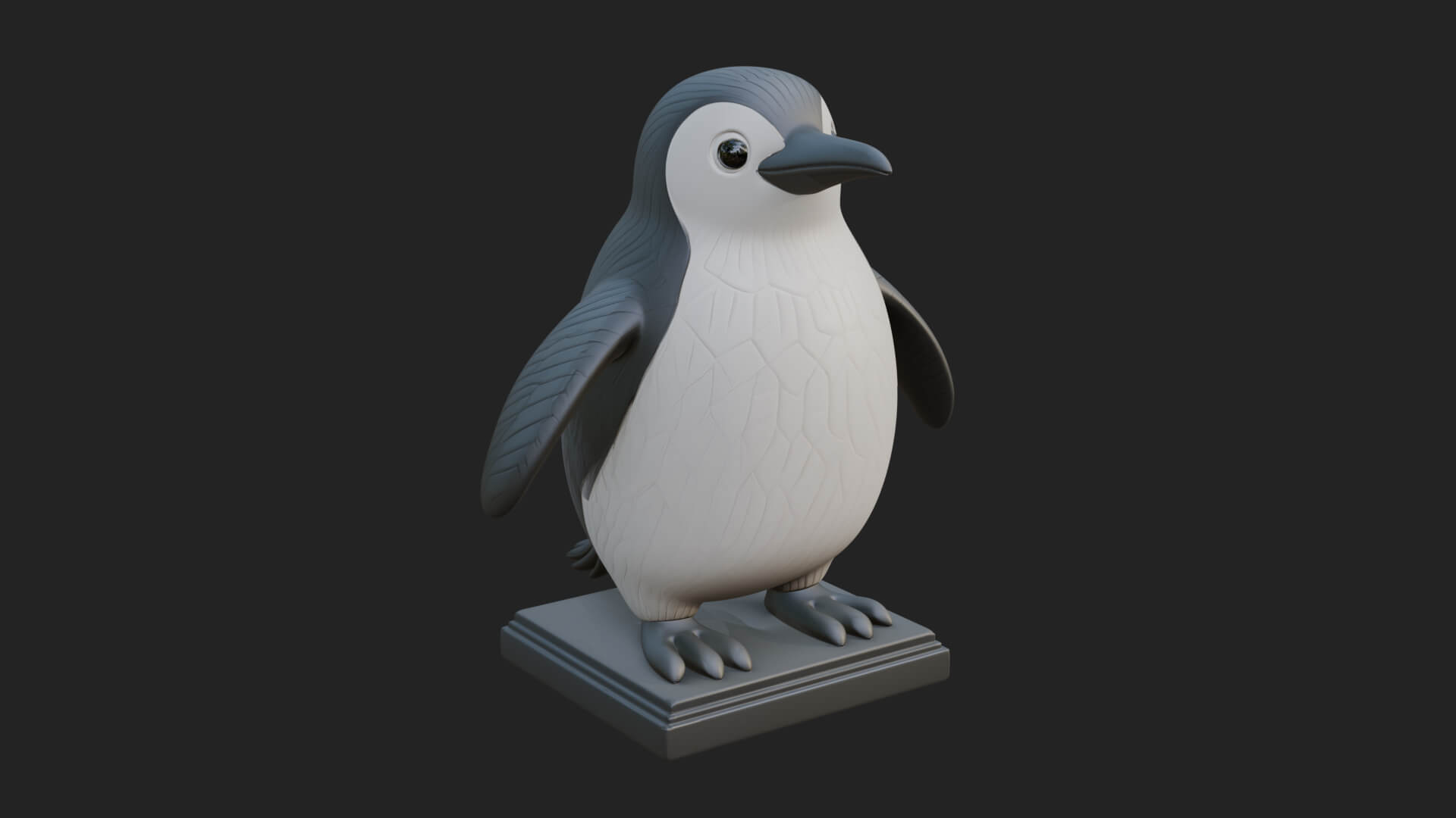 Penguin Bird Statue Design 5 3D Print Model 3D Model