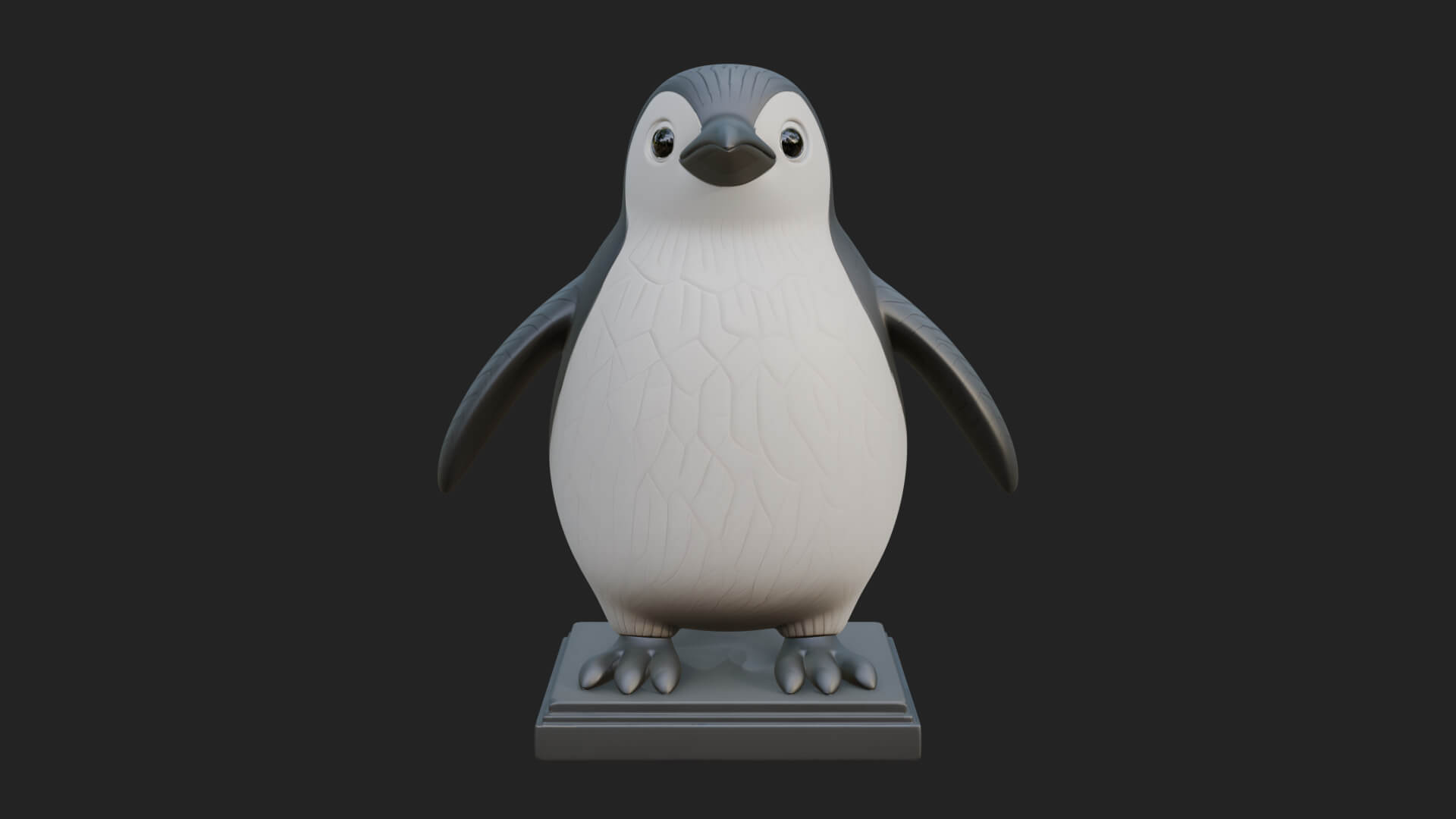 Penguin Bird Statue Design 5 3D Print Model 3D Model