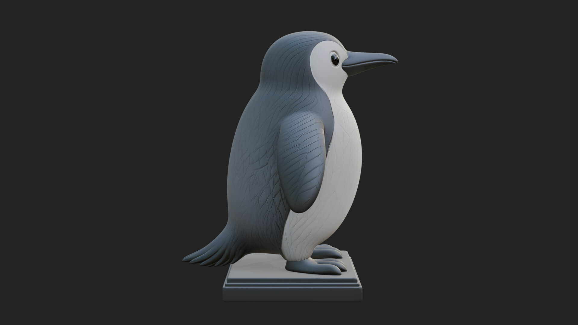 Penguin Bird Statue Design 5 3D Print Model 3D Model