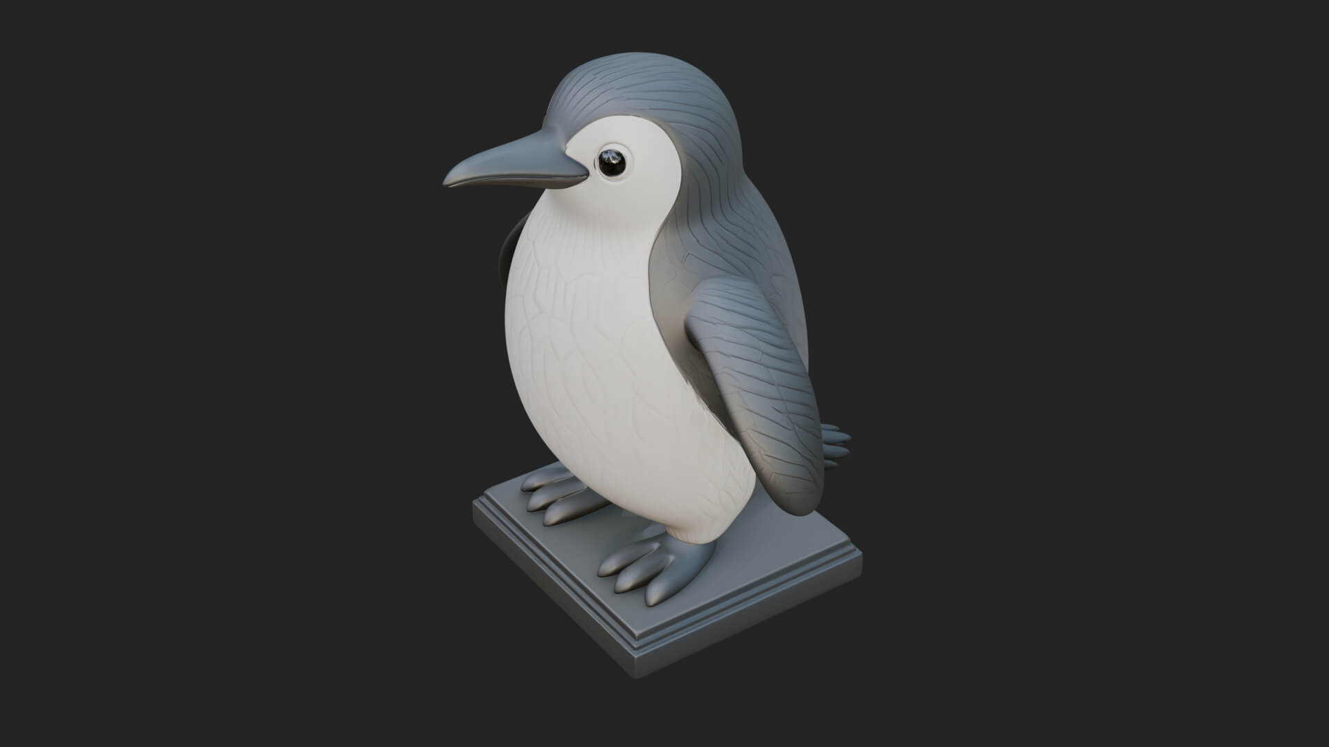 Penguin Bird Statue Design 5 3D Print Model 3D Model