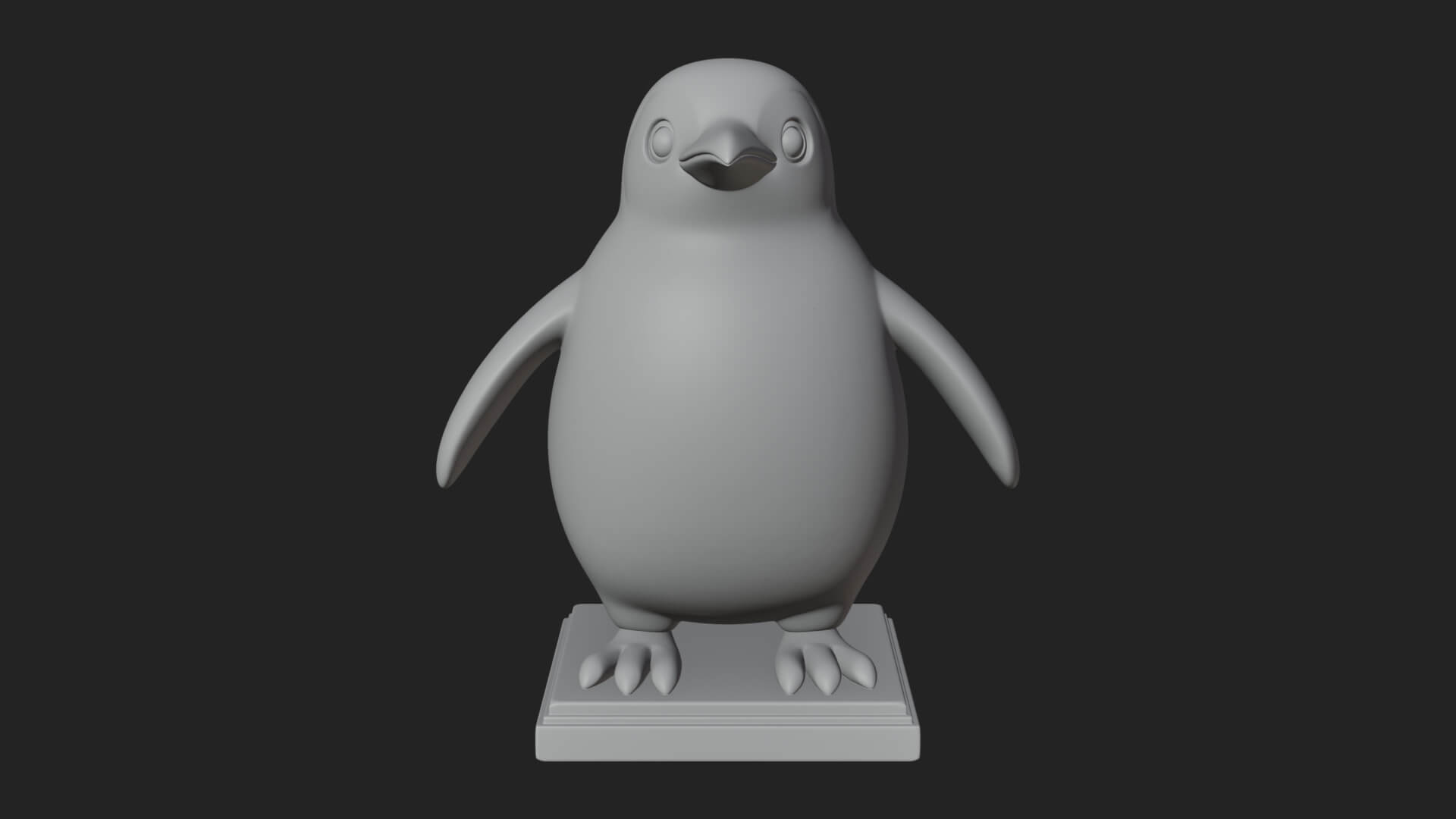 Penguin Bird Statue Design 5 3D Print Model 3D Model