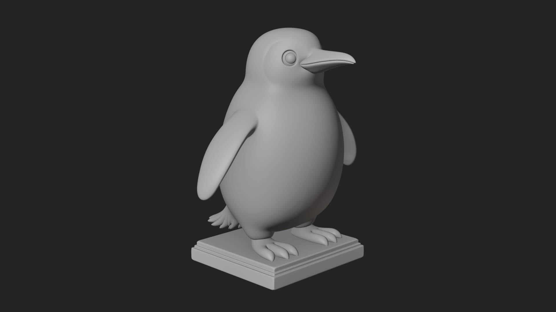 Penguin Bird Statue Design 5 3D Print Model 3D Model