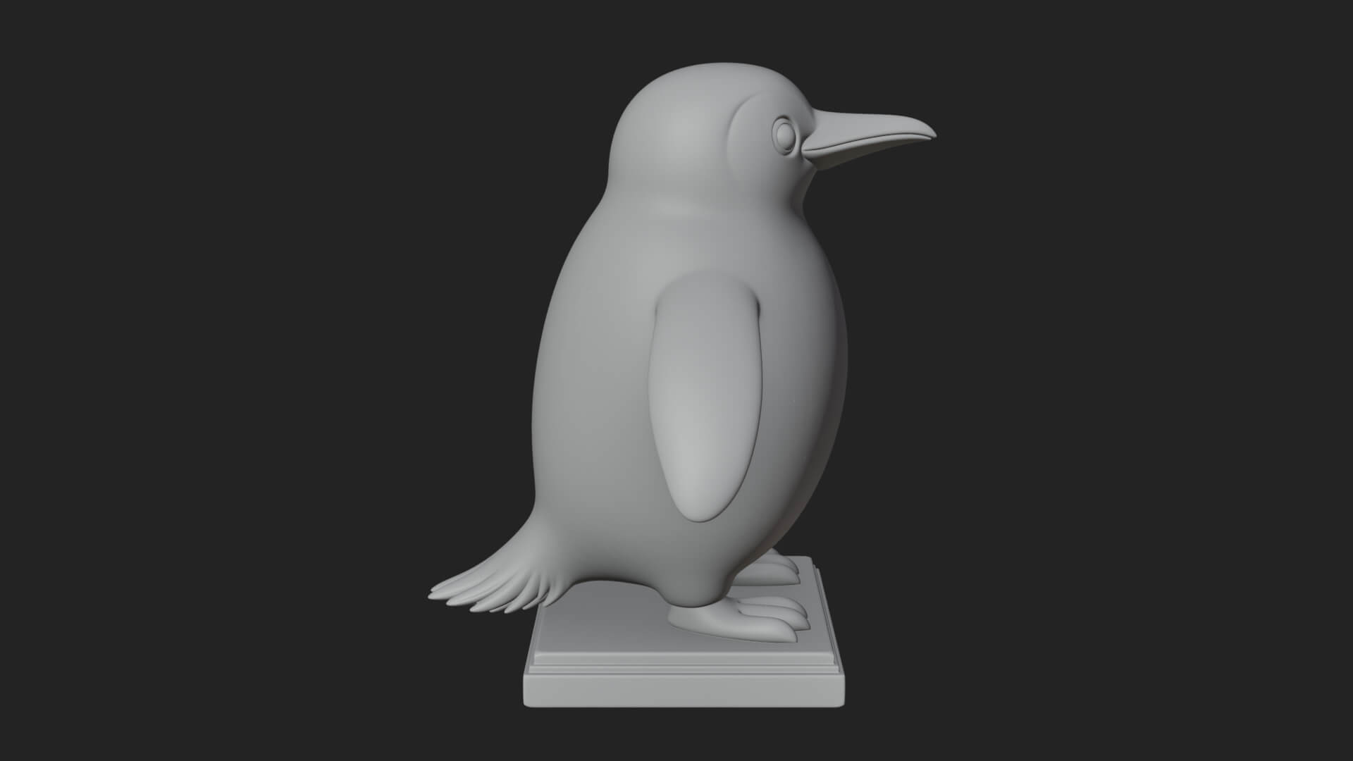 Penguin Bird Statue Design 5 3D Print Model 3D Model