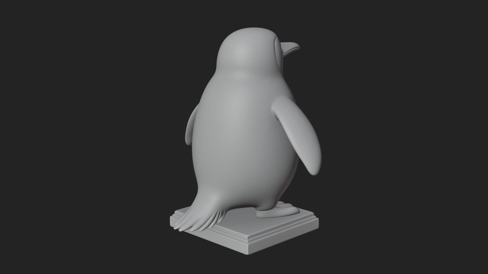 Penguin Bird Statue Design 5 3D Print Model 3D Model