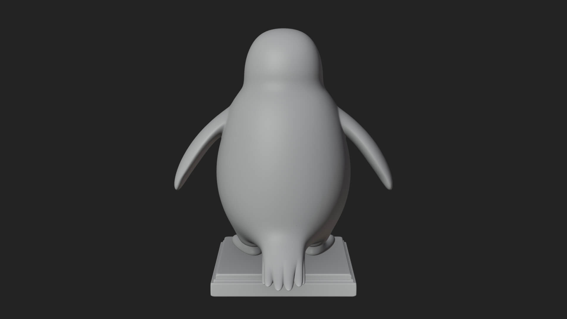 Penguin Bird Statue Design 5 3D Print Model 3D Model