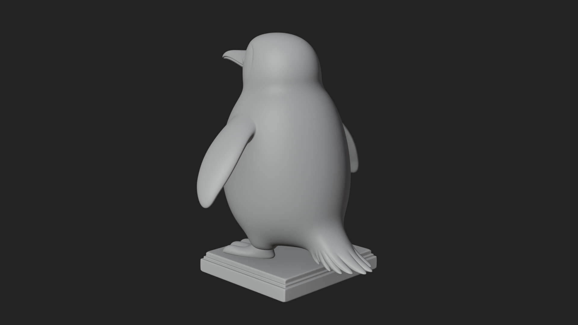 Penguin Bird Statue Design 5 3D Print Model 3D Model