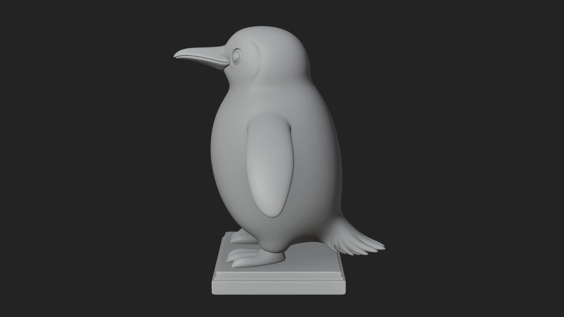 Penguin Bird Statue Design 5 3D Print Model 3D Model