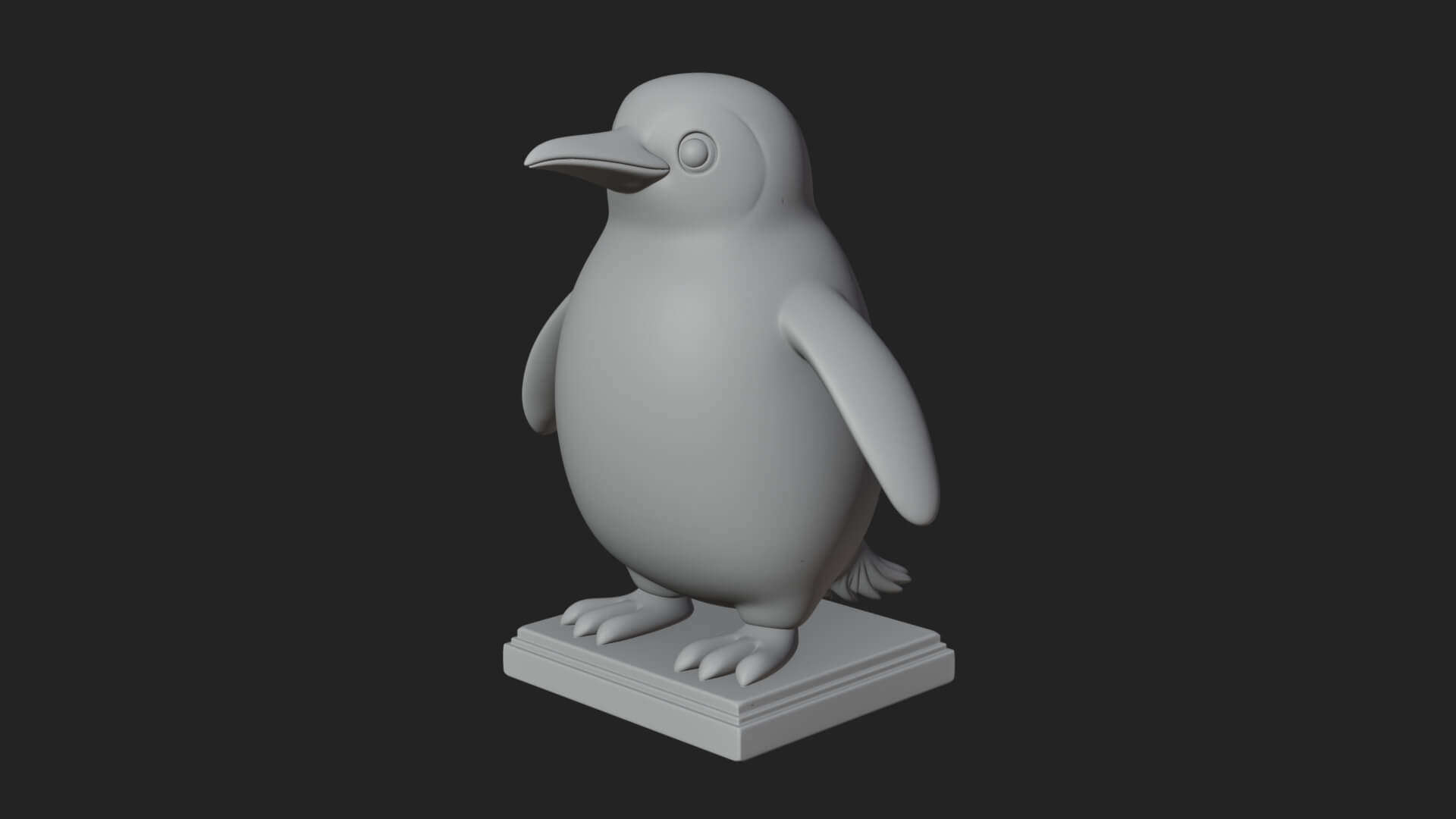 Penguin Bird Statue Design 5 3D Print Model 3D Model