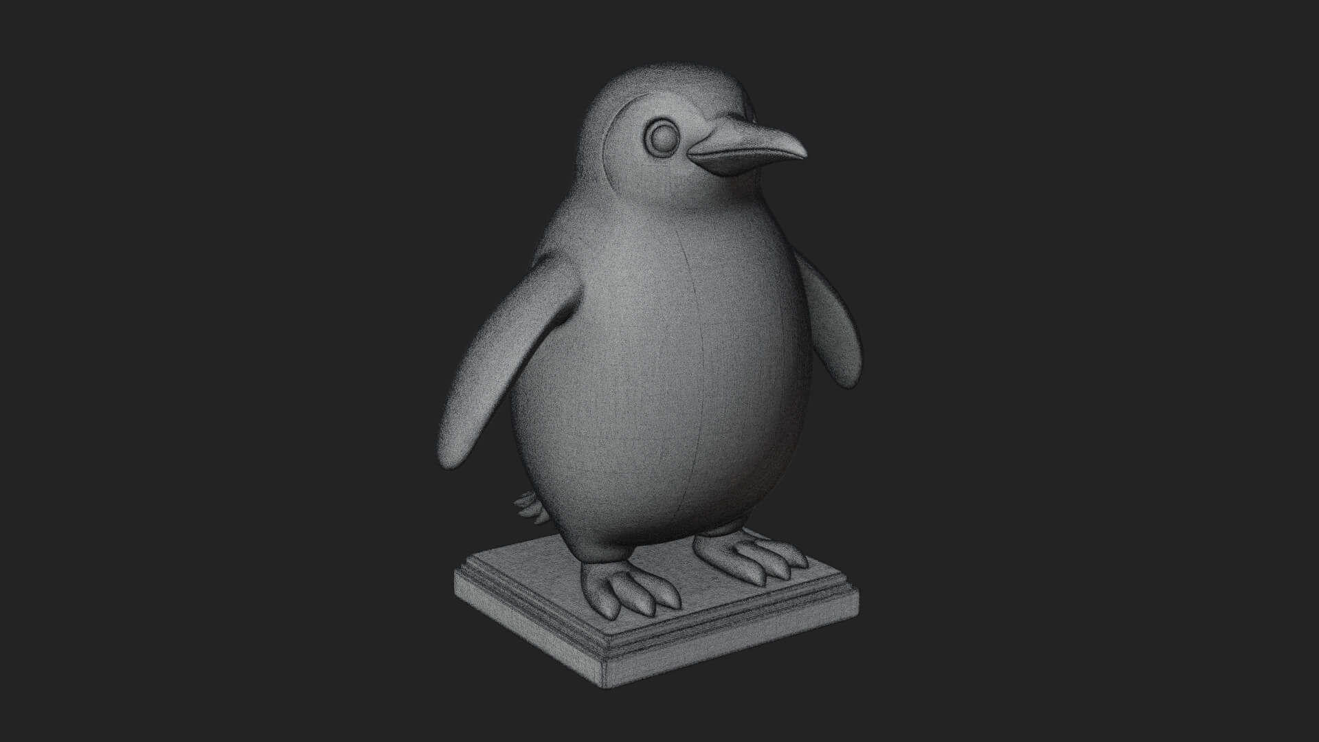 Penguin Bird Statue Design 5 3D Print Model 3D Model