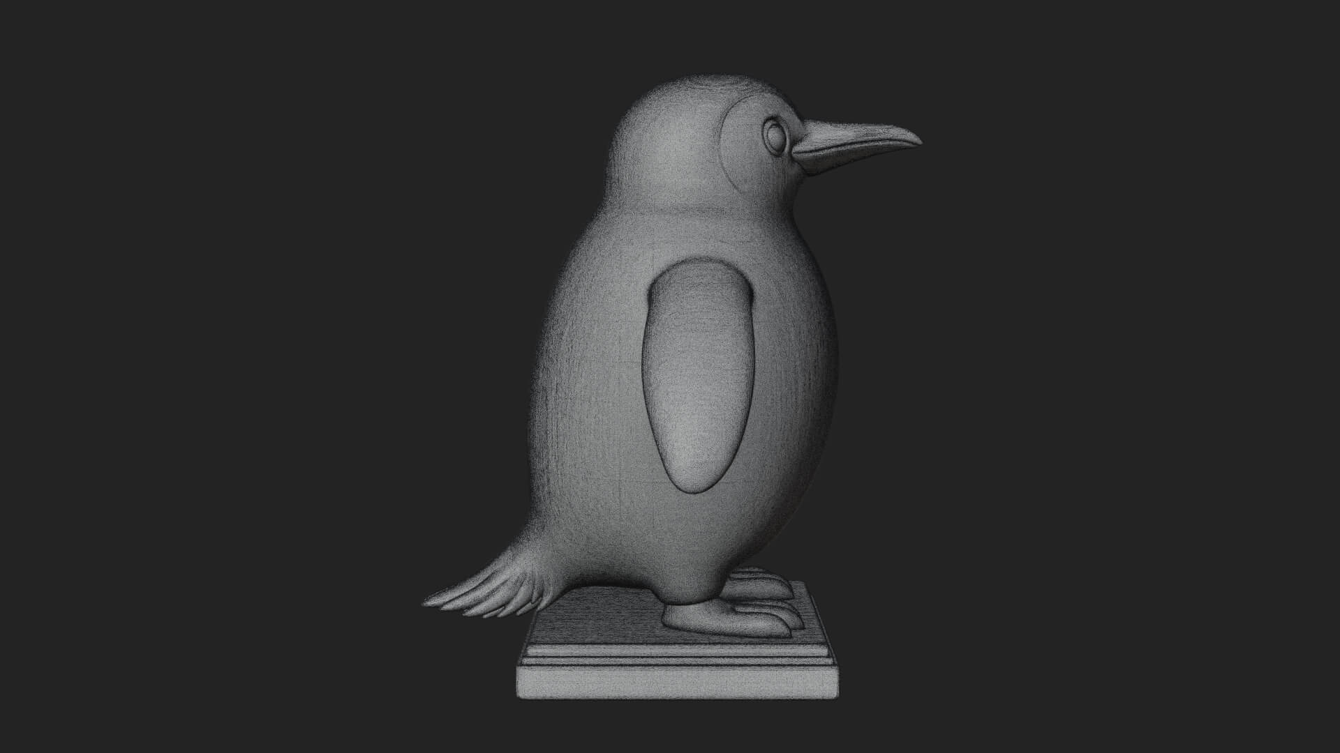 Penguin Bird Statue Design 5 3D Print Model 3D Model