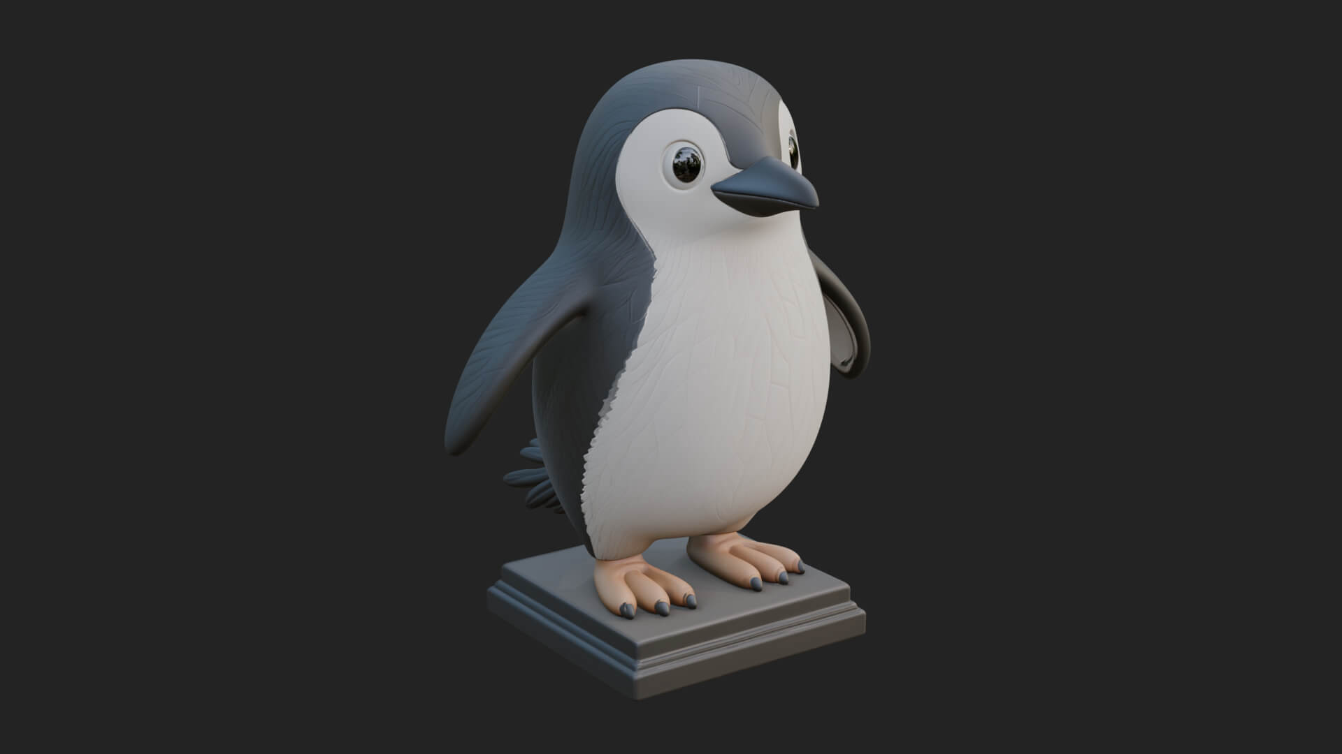 Penguin Bird Statue Design 6 3D Print Model 3D Model