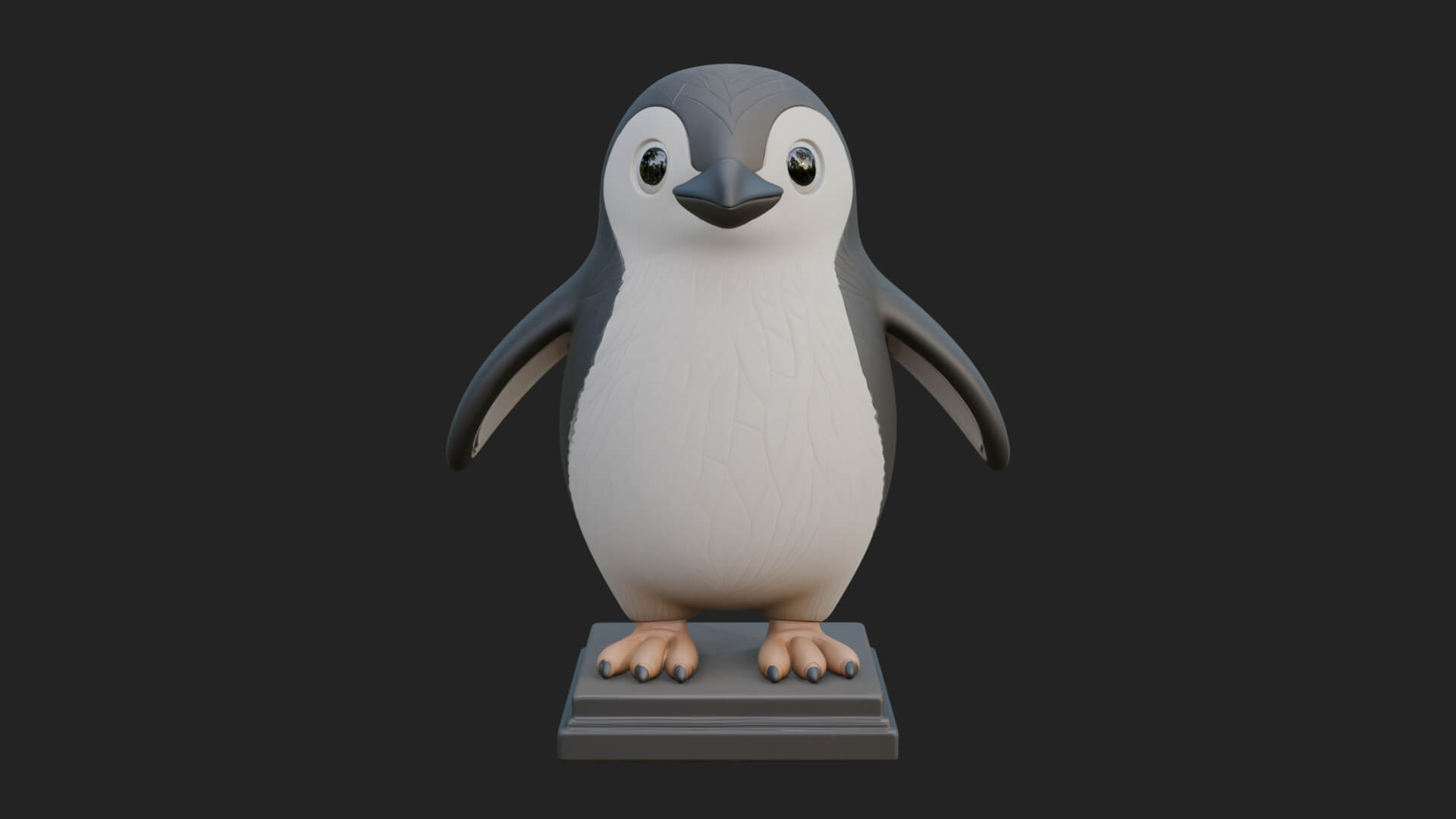Penguin Bird Statue Design 6 3D Print Model 3D Model