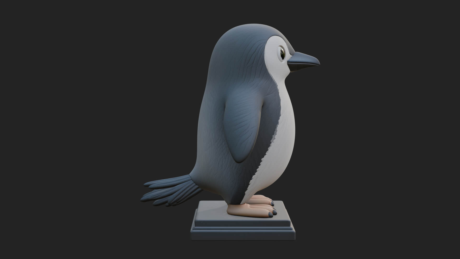 Penguin Bird Statue Design 6 3D Print Model 3D Model