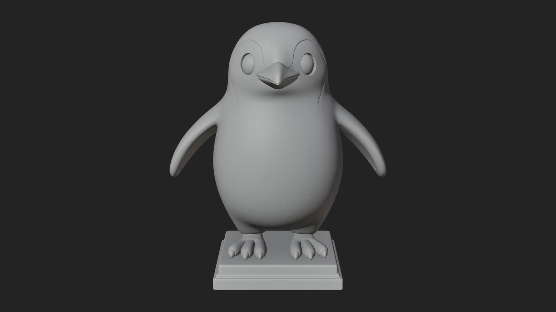 Penguin Bird Statue Design 6 3D Print Model 3D Model