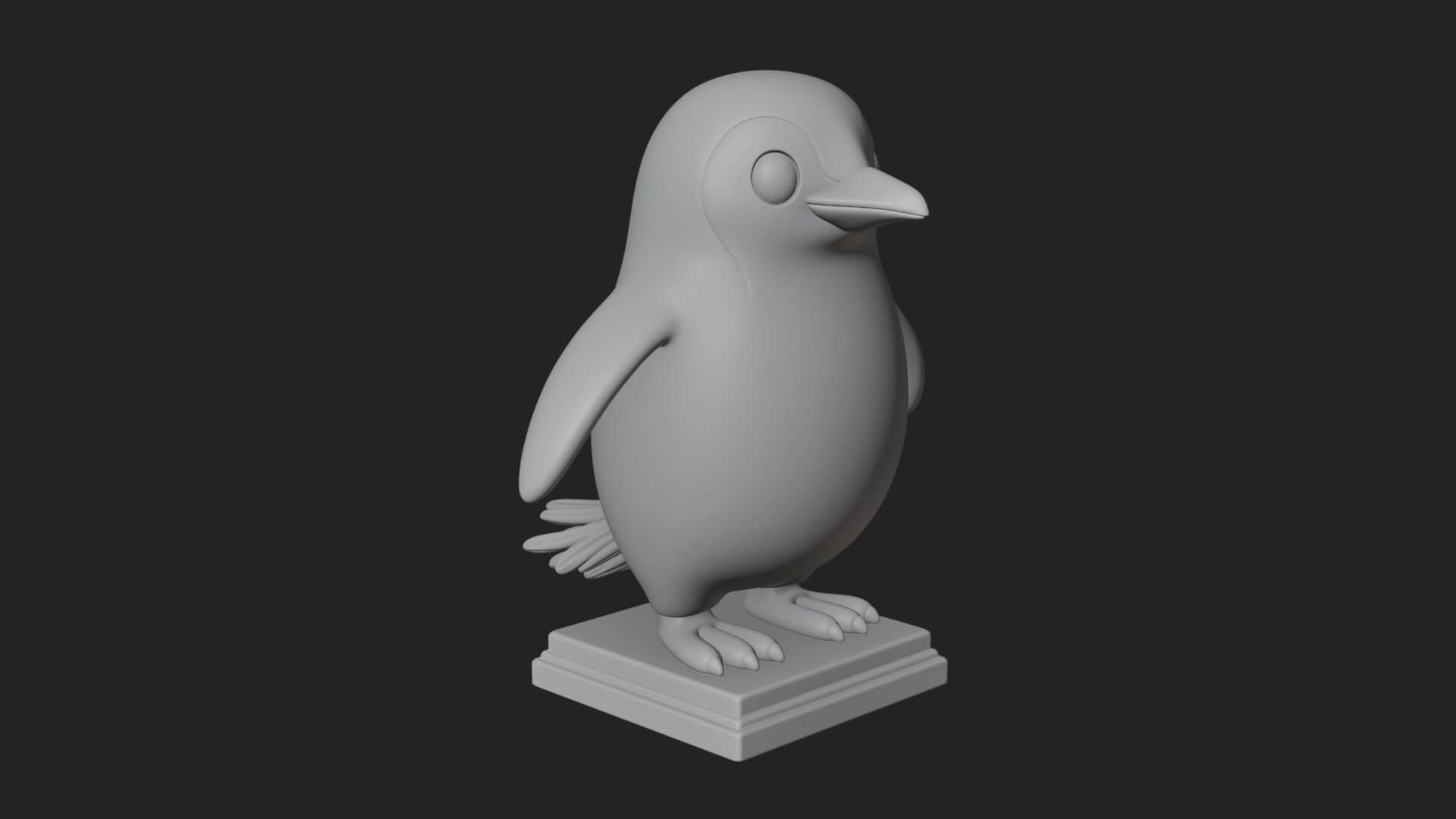 Penguin Bird Statue Design 6 3D Print Model 3D Model