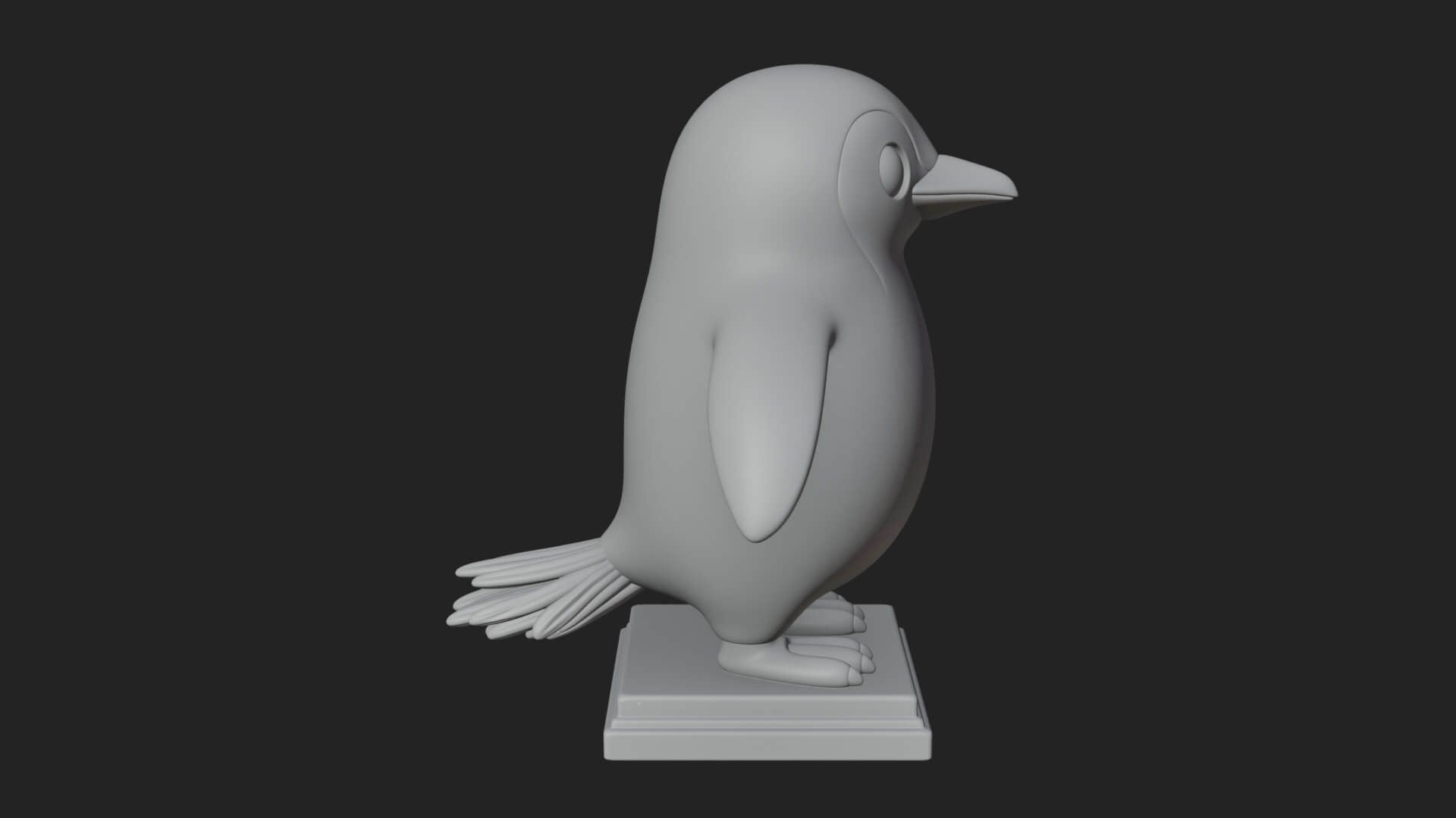 Penguin Bird Statue Design 6 3D Print Model 3D Model