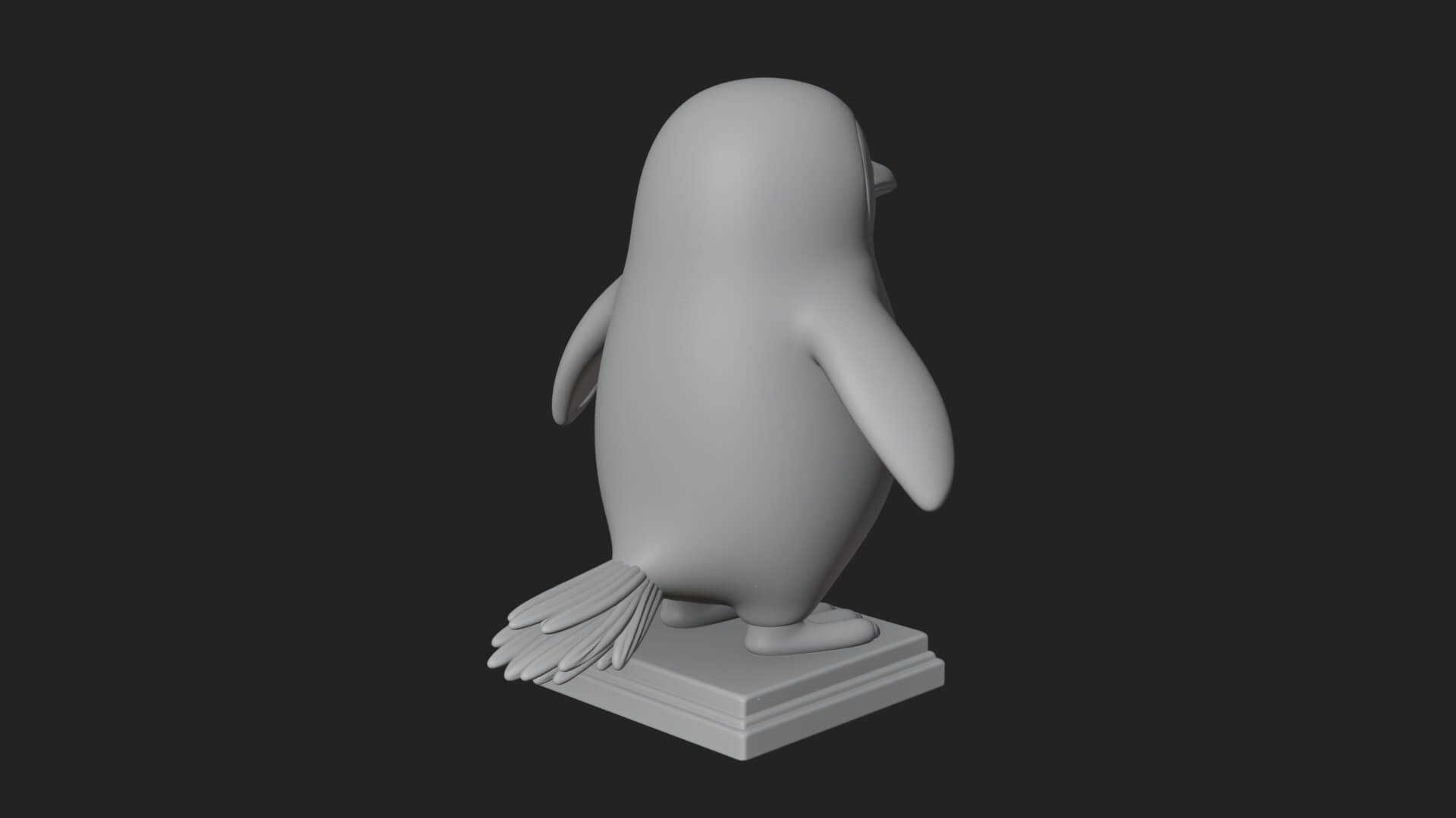 Penguin Bird Statue Design 6 3D Print Model 3D Model