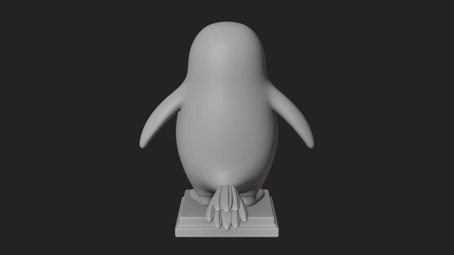 Penguin Bird Statue Design 6 3D Print Model 3D Model