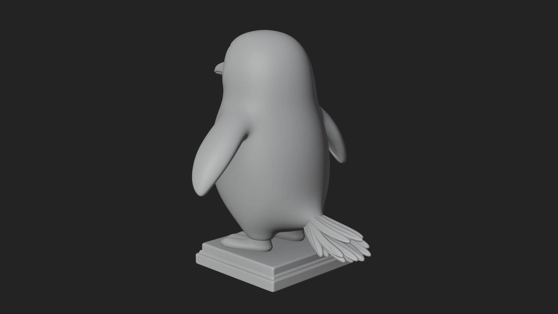 Penguin Bird Statue Design 6 3D Print Model 3D Model